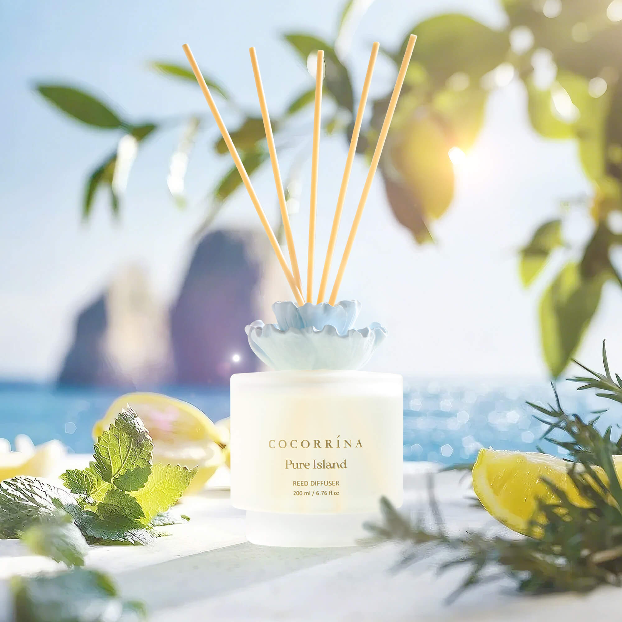 Difusor de varillas Cocorrina Gypsum Flower Pure Island