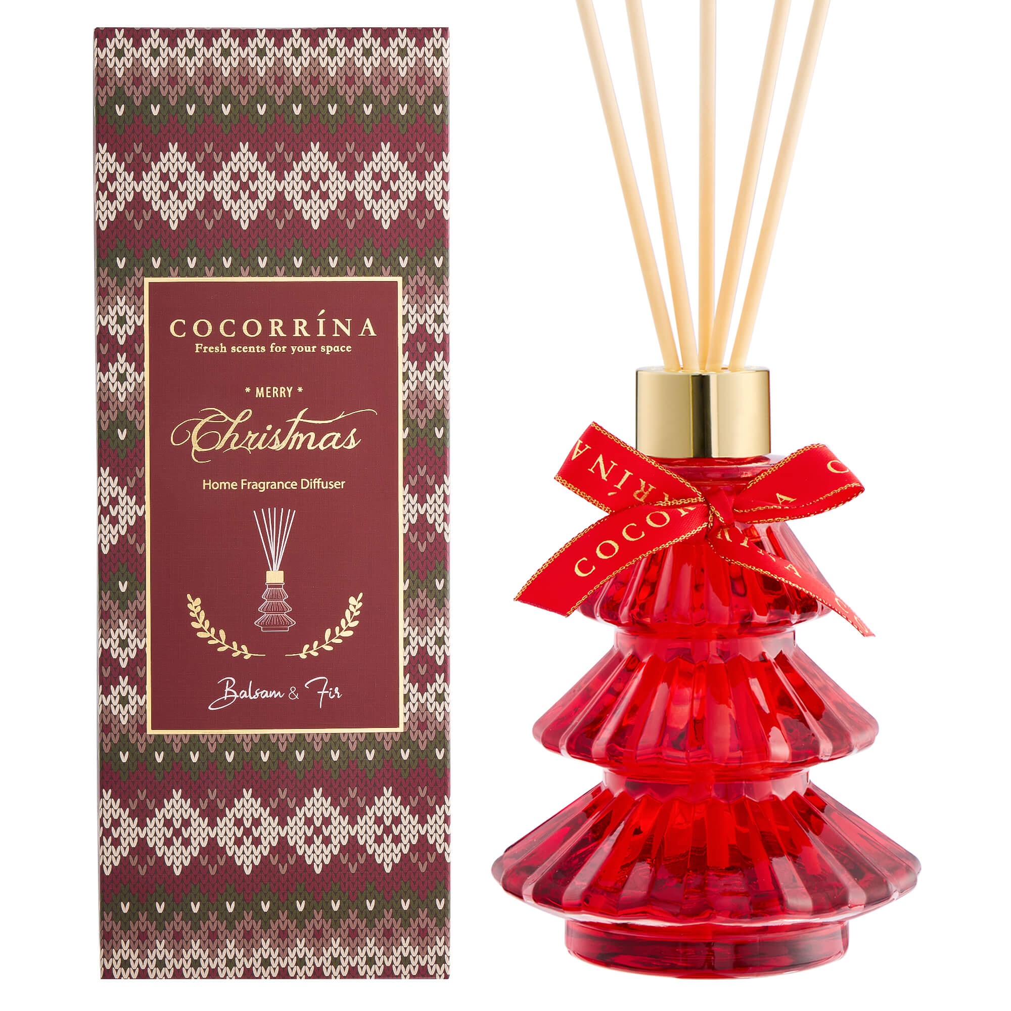 Difusor de varillas COCORRÍNA con forma de árbol de Navidad