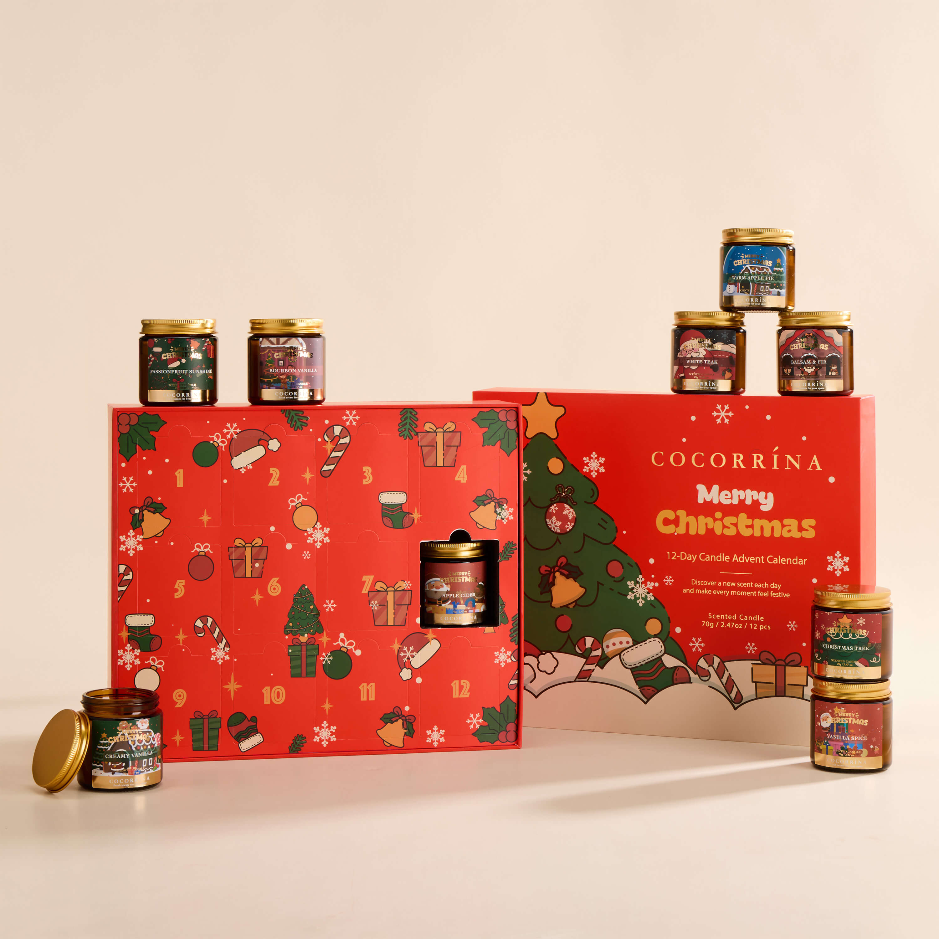 COCORRÍNA Advent Calendar 12 Candles Set(Pre-order)
