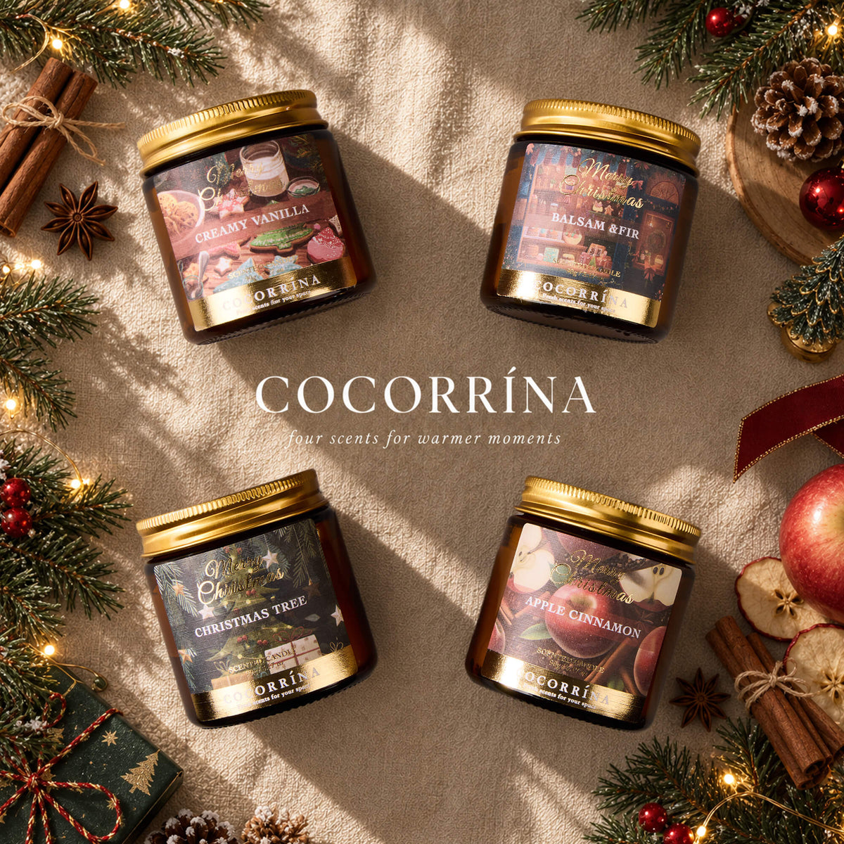 COCORRÍNA Candle Set of 4