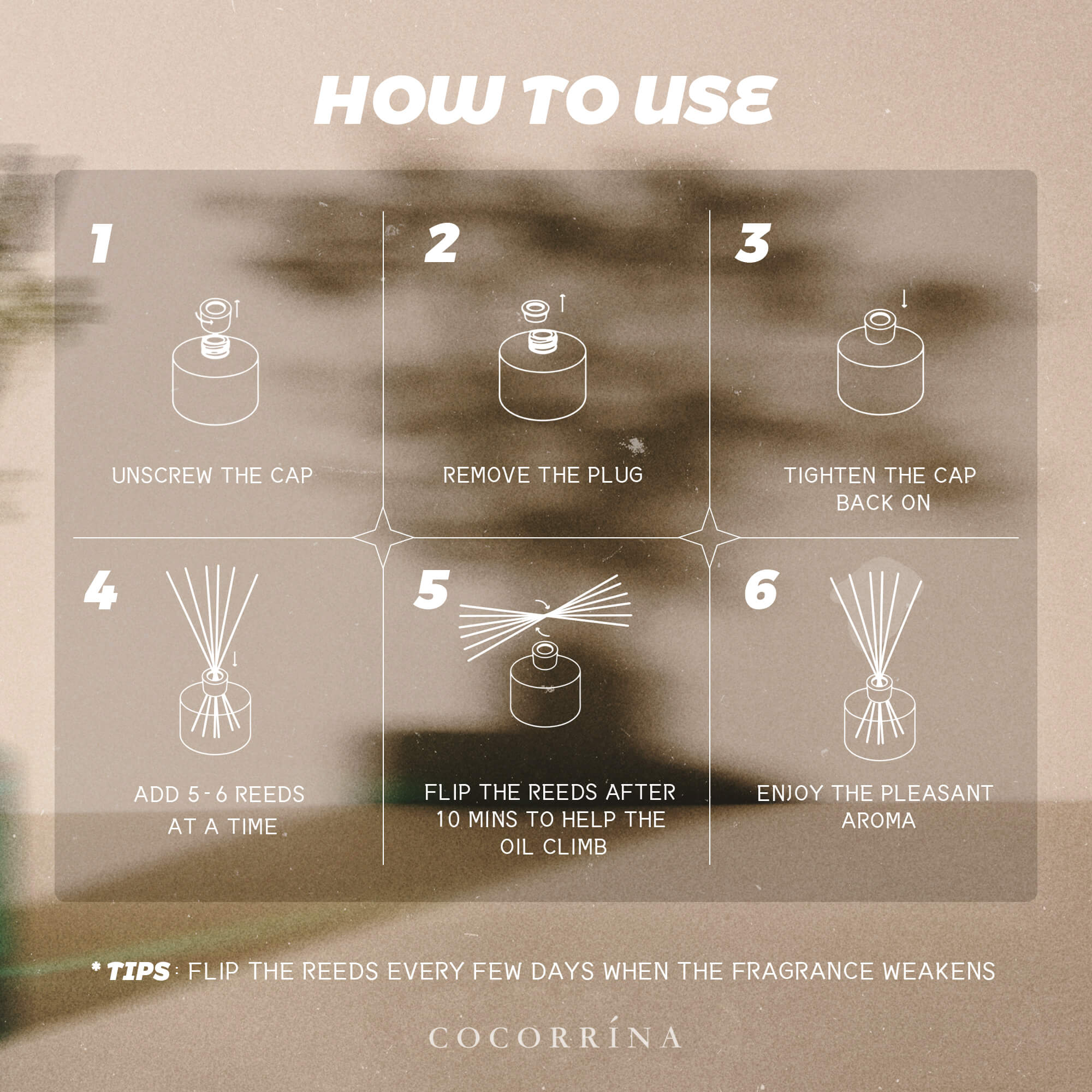 COCORRÍNA Cherry Bloosom Reed Diffuser Set