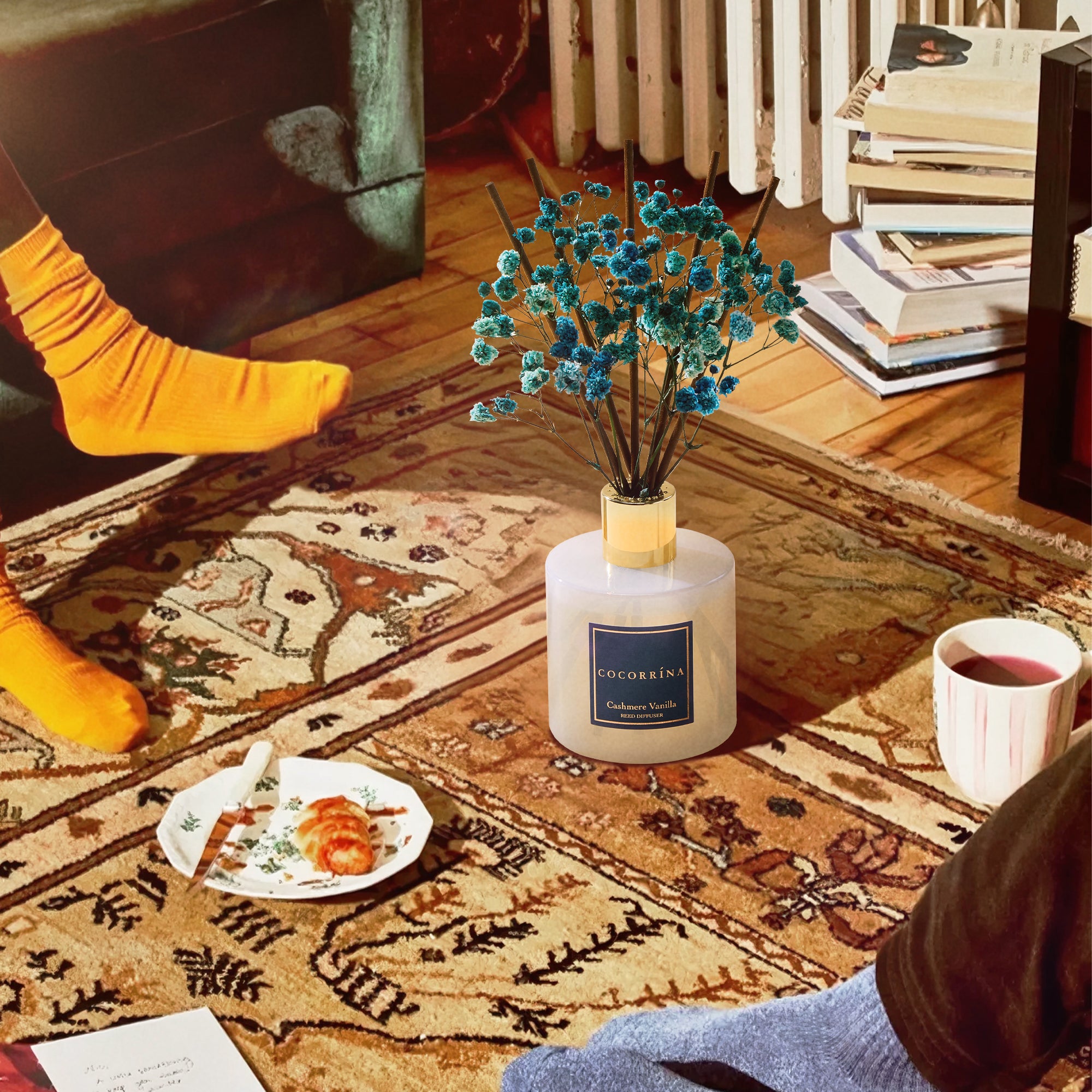 COCORRÍNA Set diffusore a bastoncini in cashmere e vaniglia