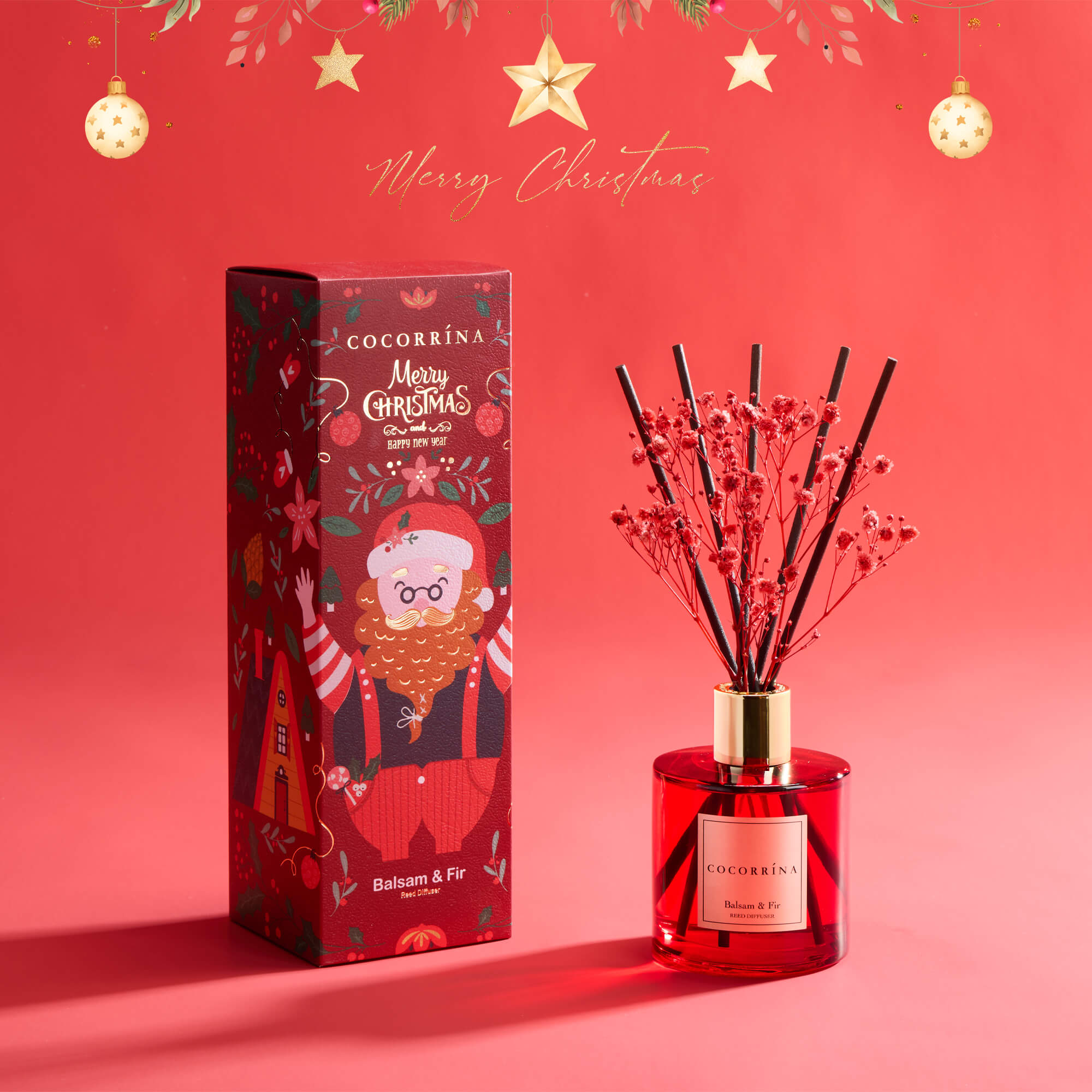 COCORRÍNA Christmas Reed Diffuser Set