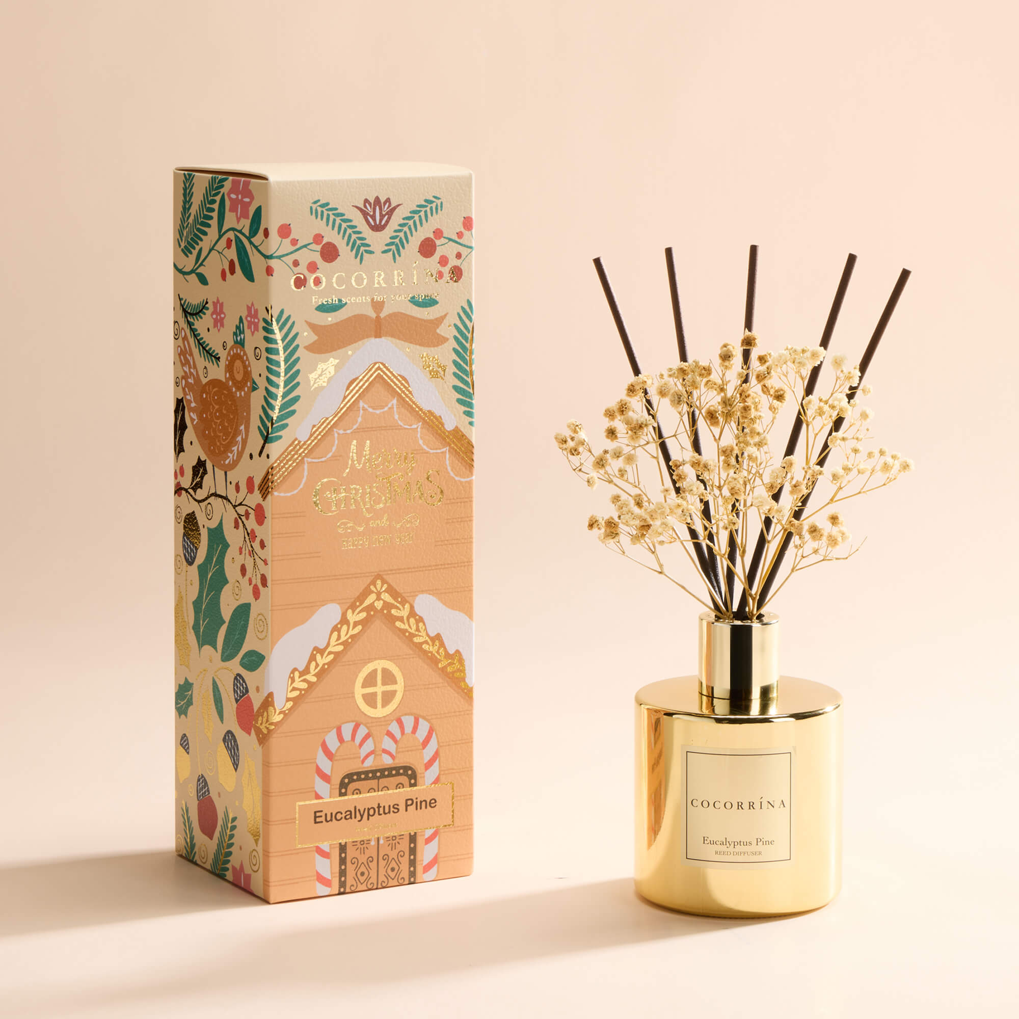 COCORRÍNA Christmas Reed Diffuser Set
