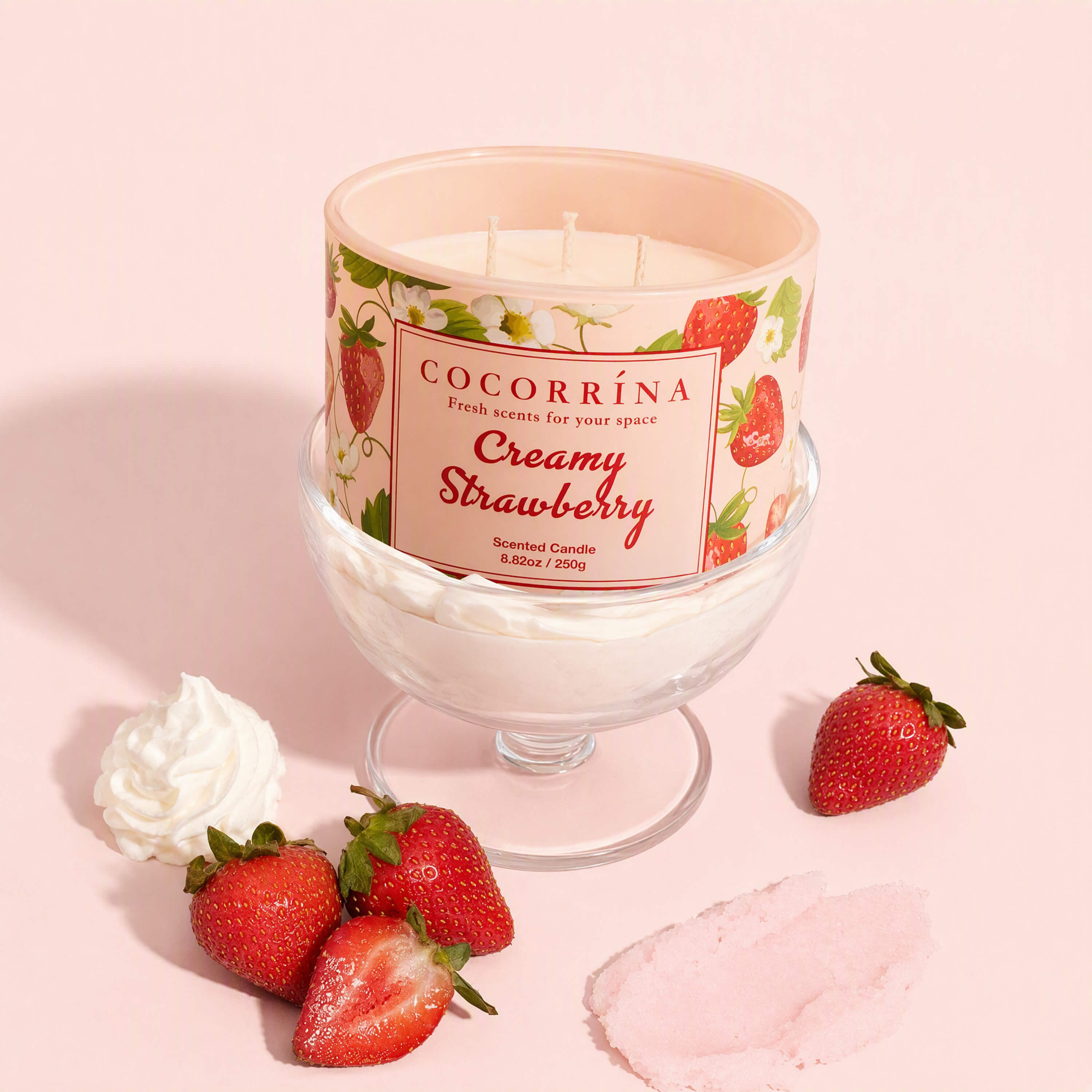 COCORRÍNA 8.8 oz Creamy Strawberry Candle(Pre-Order)