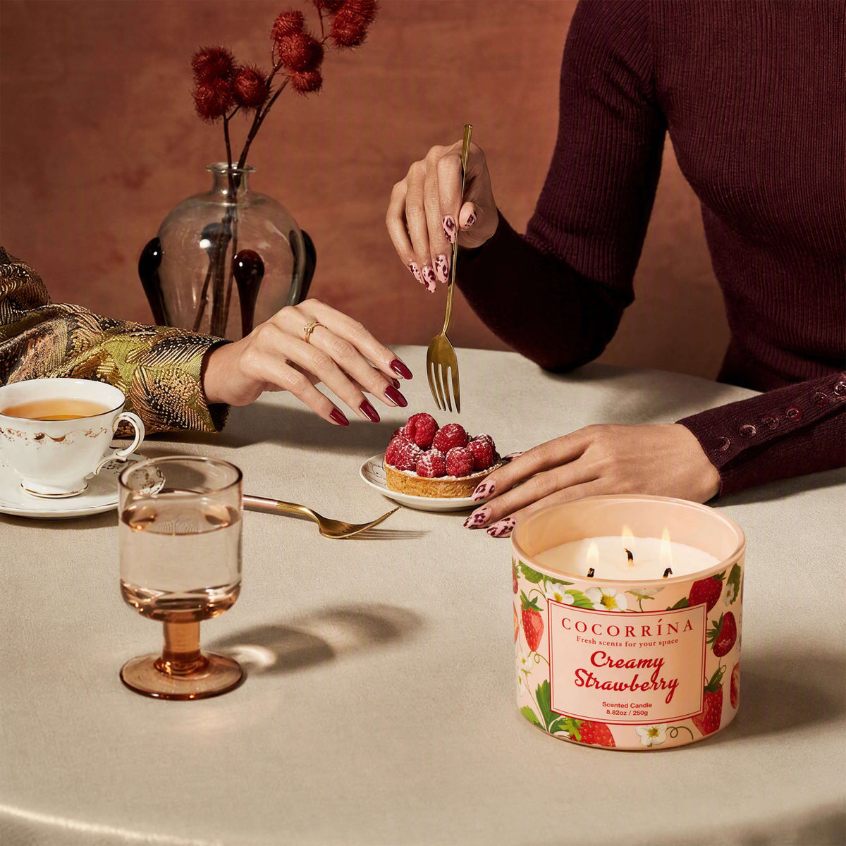 COCORRÍNA 8.8 oz Creamy Strawberry Candle(Pre-Order)