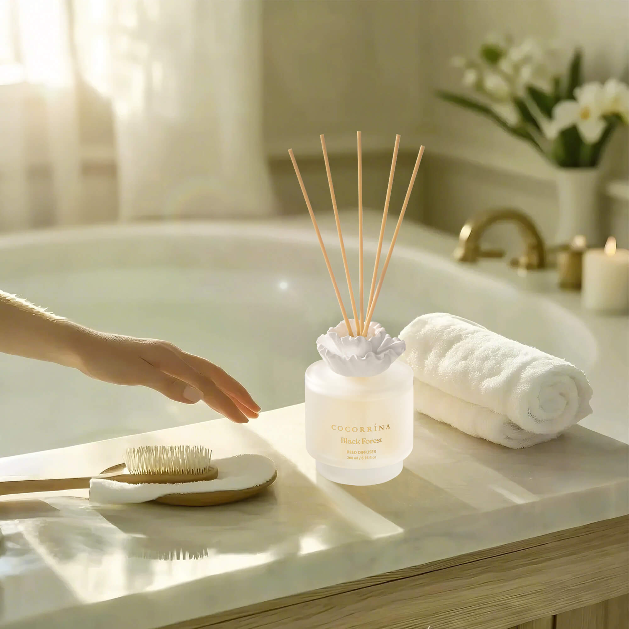 COCORRÍNA Gypsum Flower Black Forest Reed Diffuser