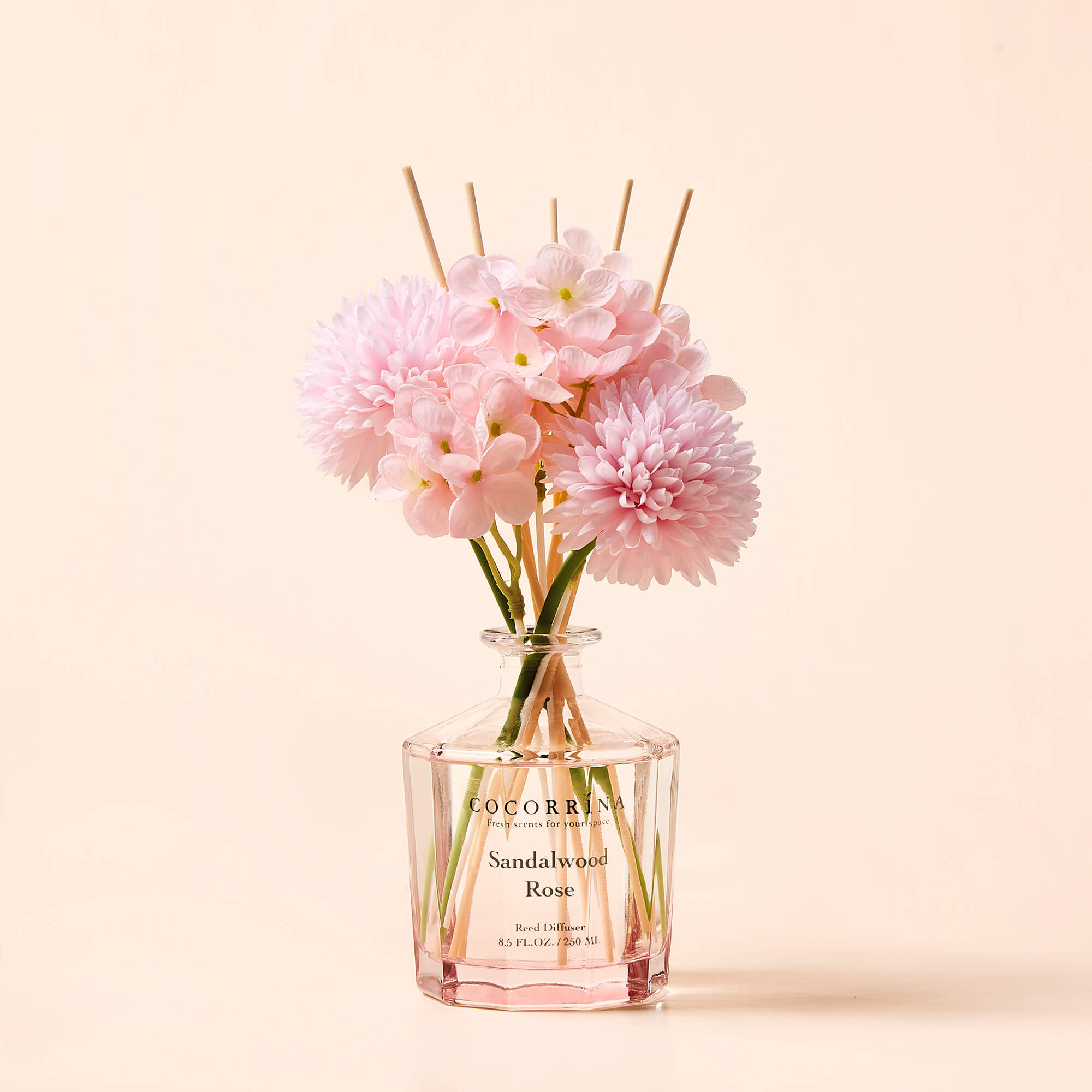 COCORRÍNA Sandalwood Rose Master Flower Reed Diffuser Set