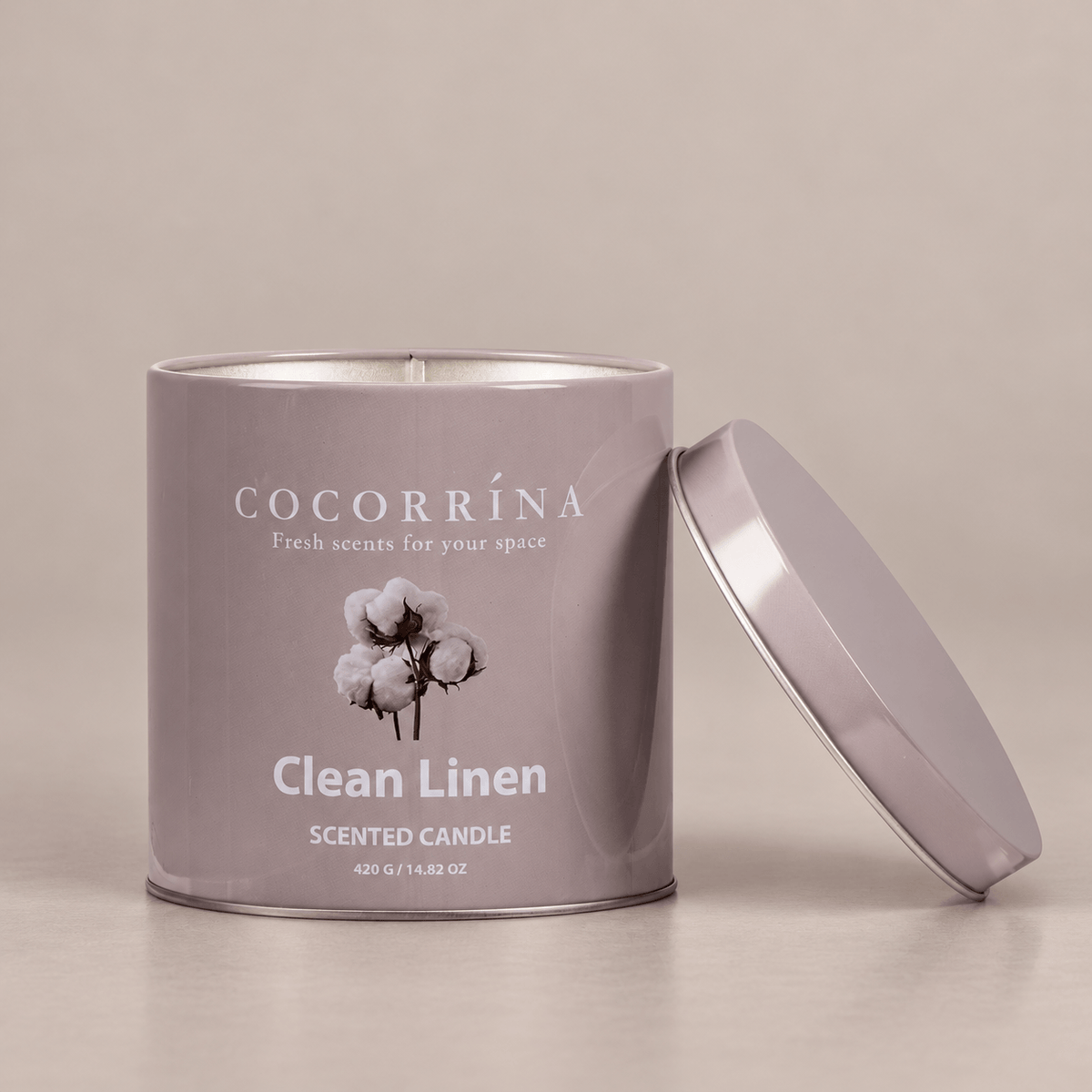 COCORRÍNA Clean Linen Jar Candle 14.82oz