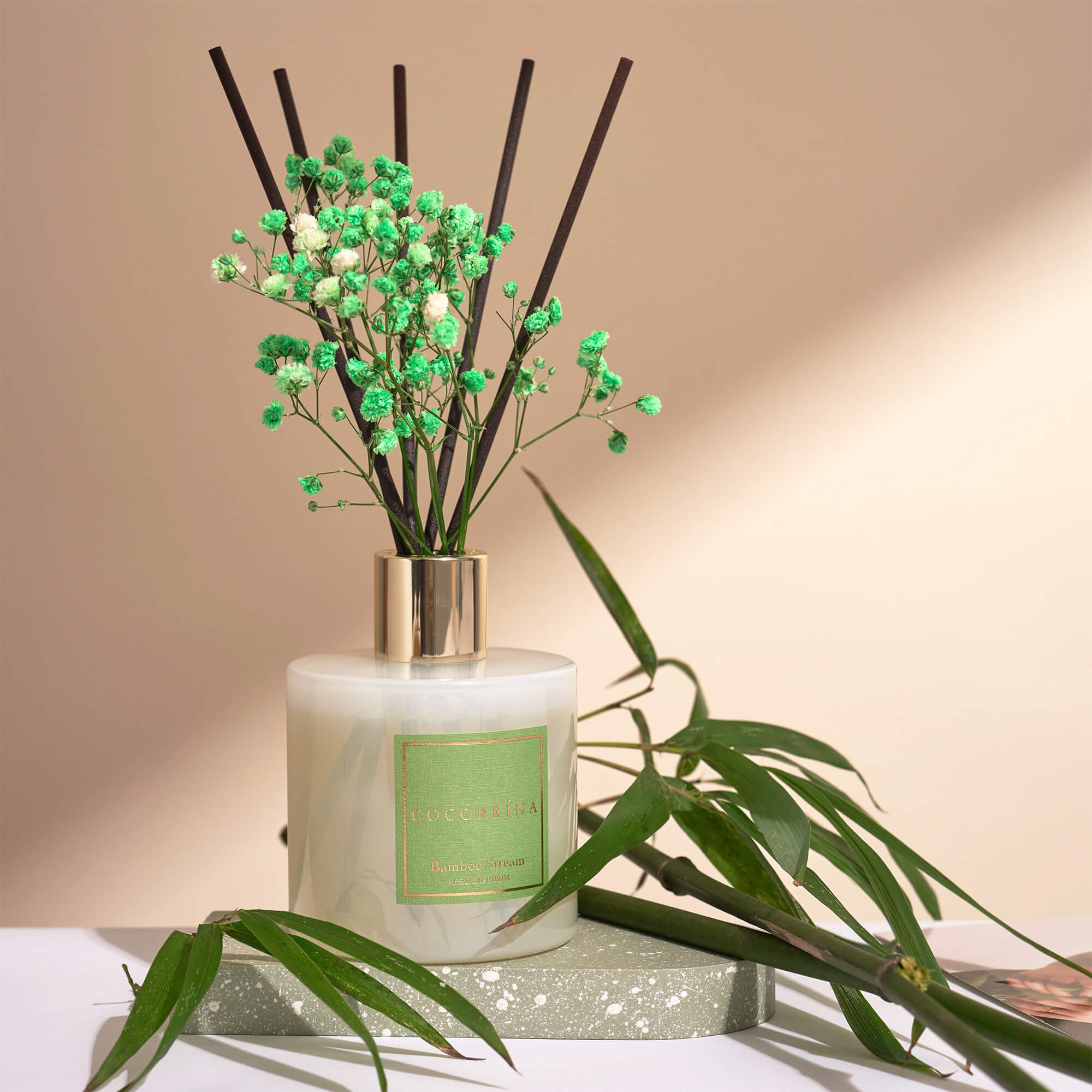 COCORRÍNA Bamboo Stream Reed Diffuser Set