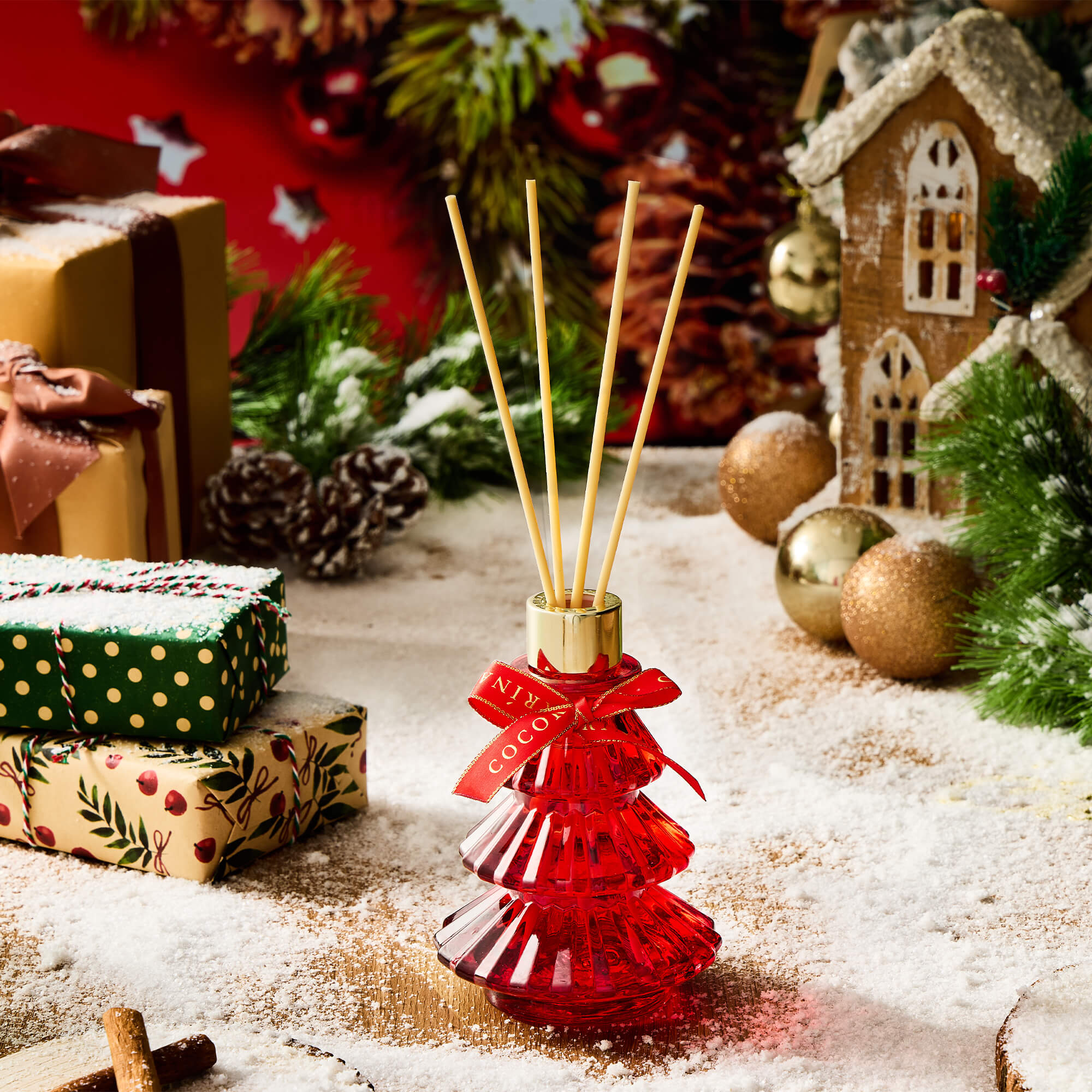 COCORRÍNA Christmas Tree Reed Diffuser Set