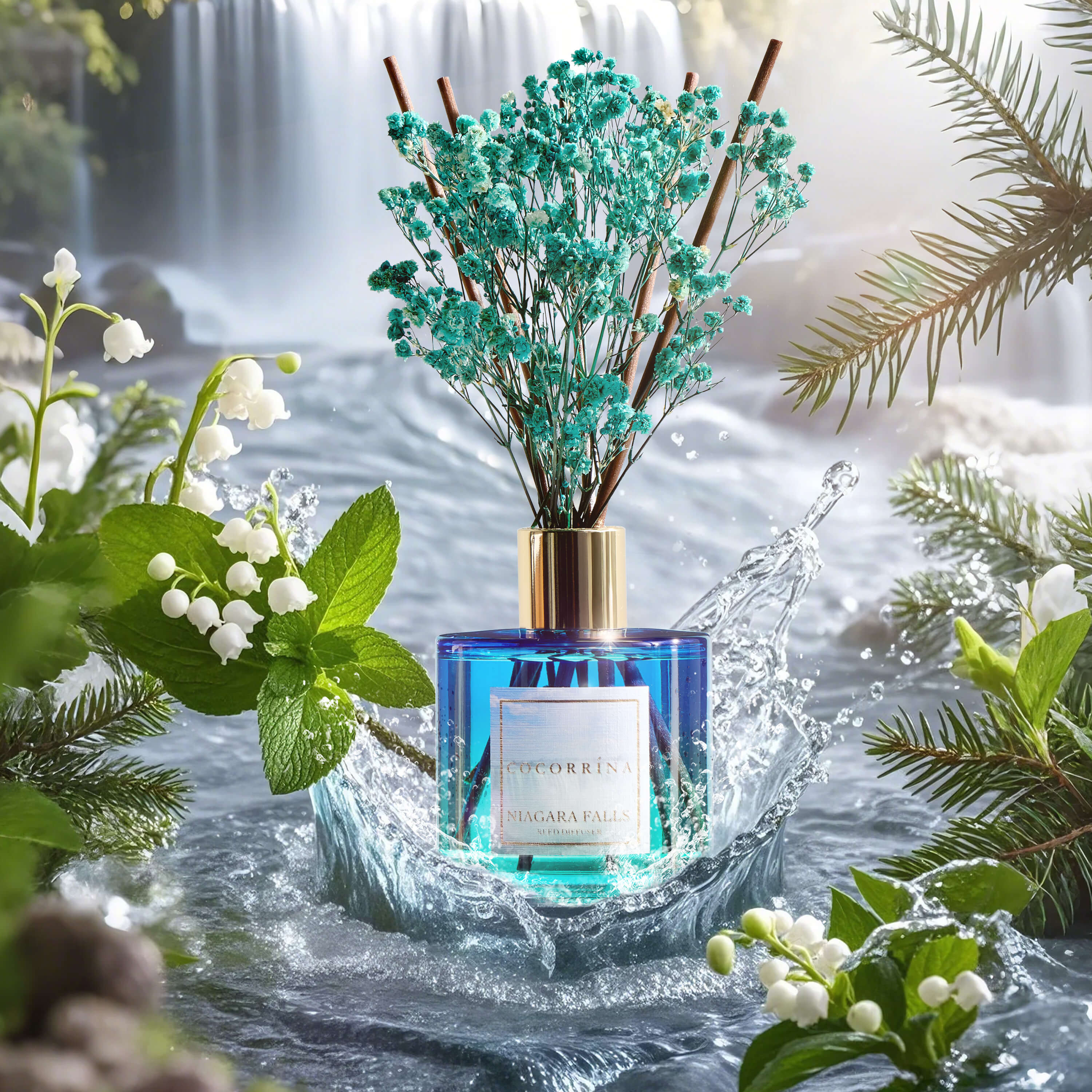 COCORRÍNA Niagara Falls Reed Diffuser Set