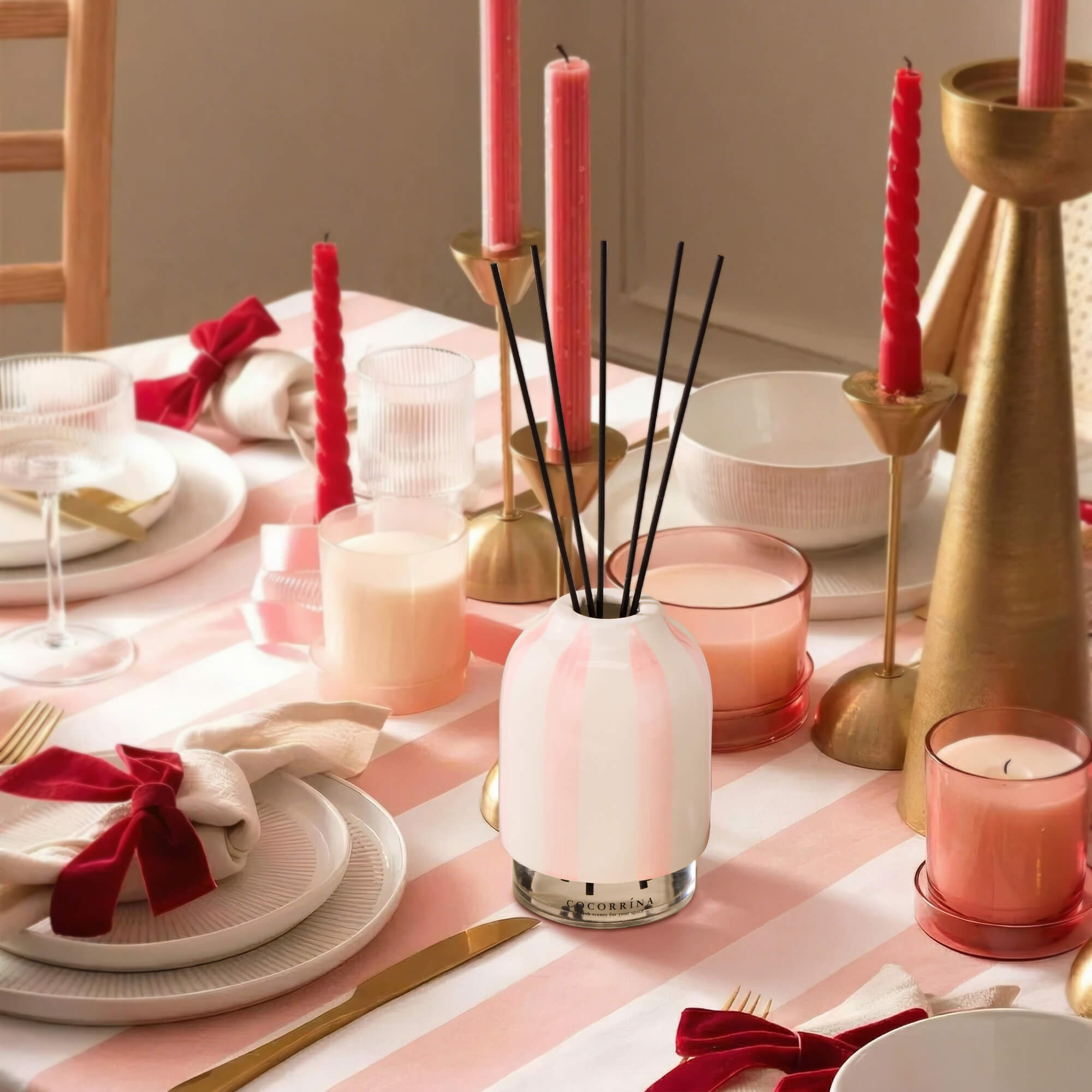 COCORRÍNA Sandalwood Rose Reed Diffuser Set