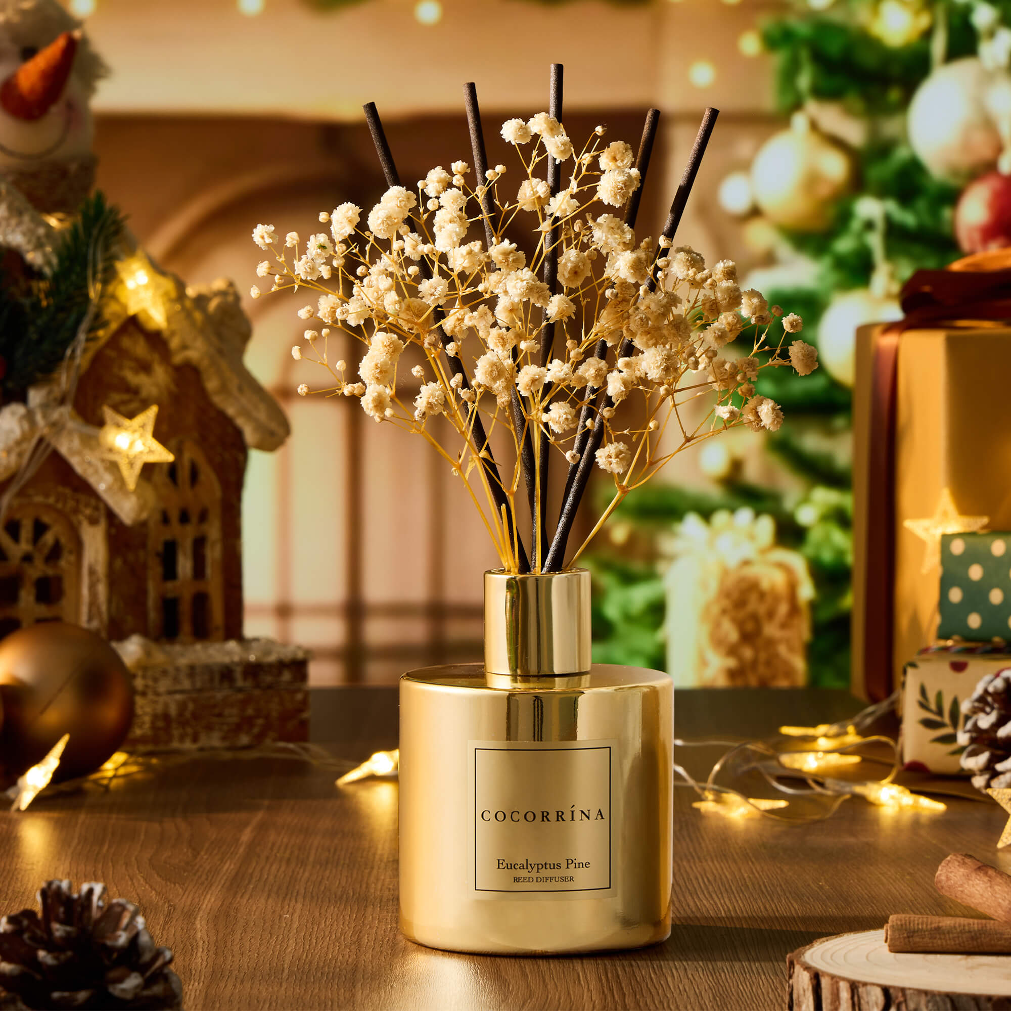 COCORRÍNA Christmas Reed Diffuser Set