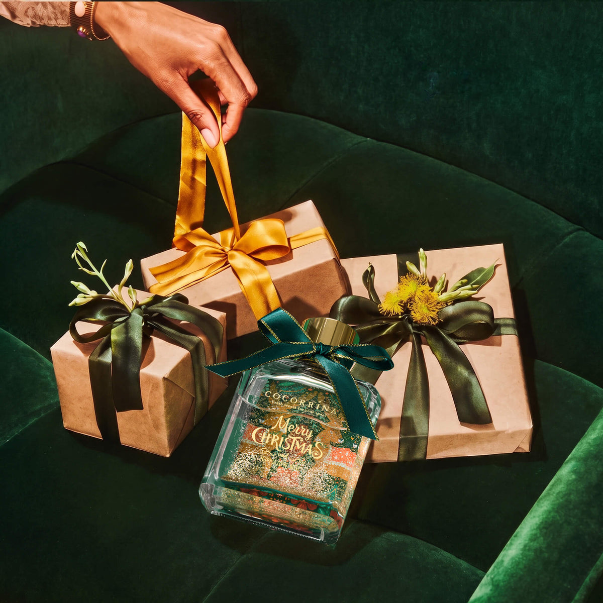 COCORRÍNA Christmas Gold Powder Reed Diffuser Set