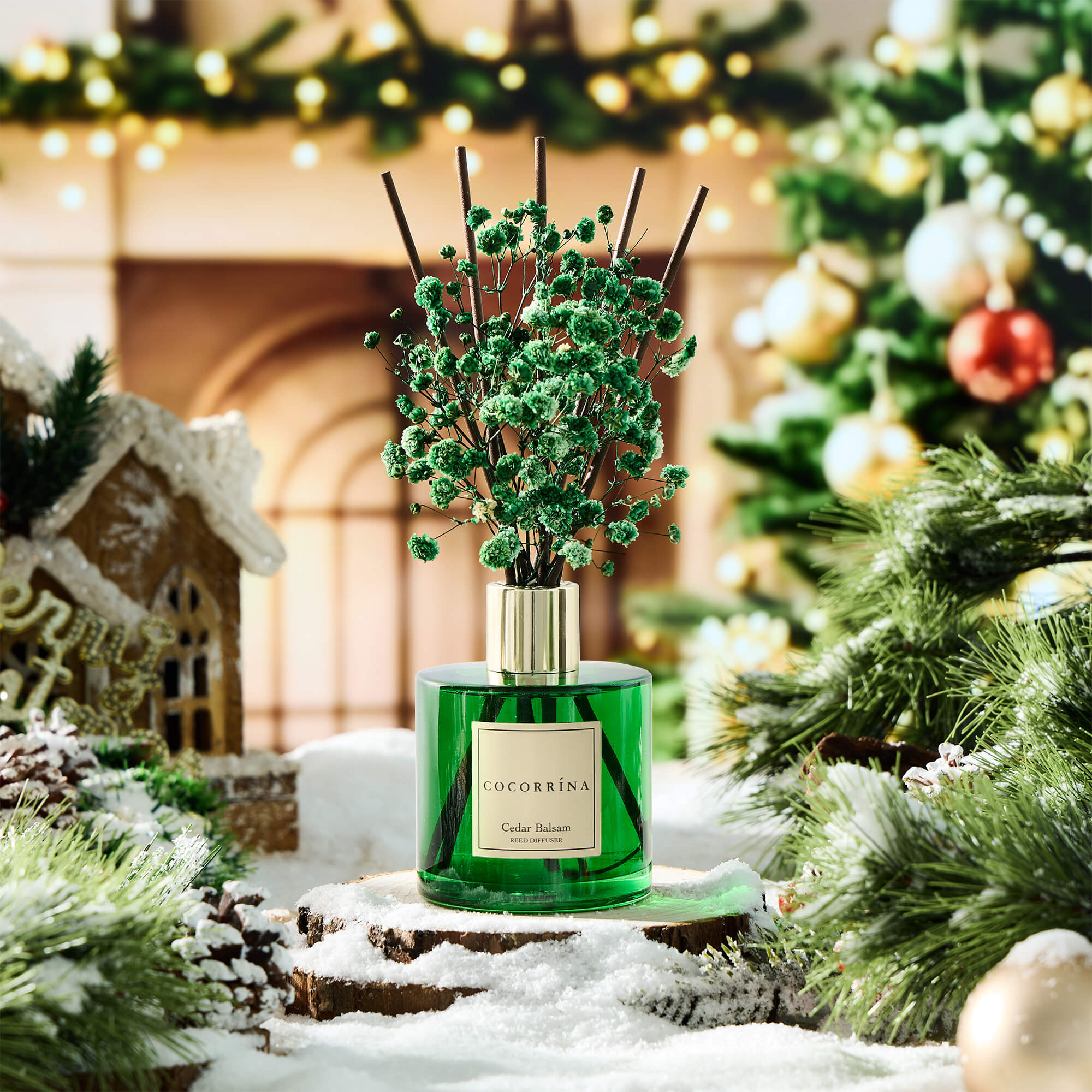 COCORRÍNA Christmas Reed Diffuser Set