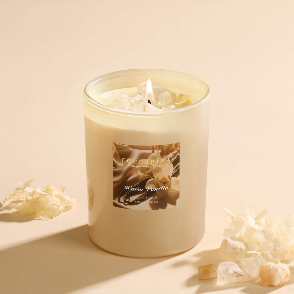 COCORRÍNA Warm Vanilla Crystal Candle