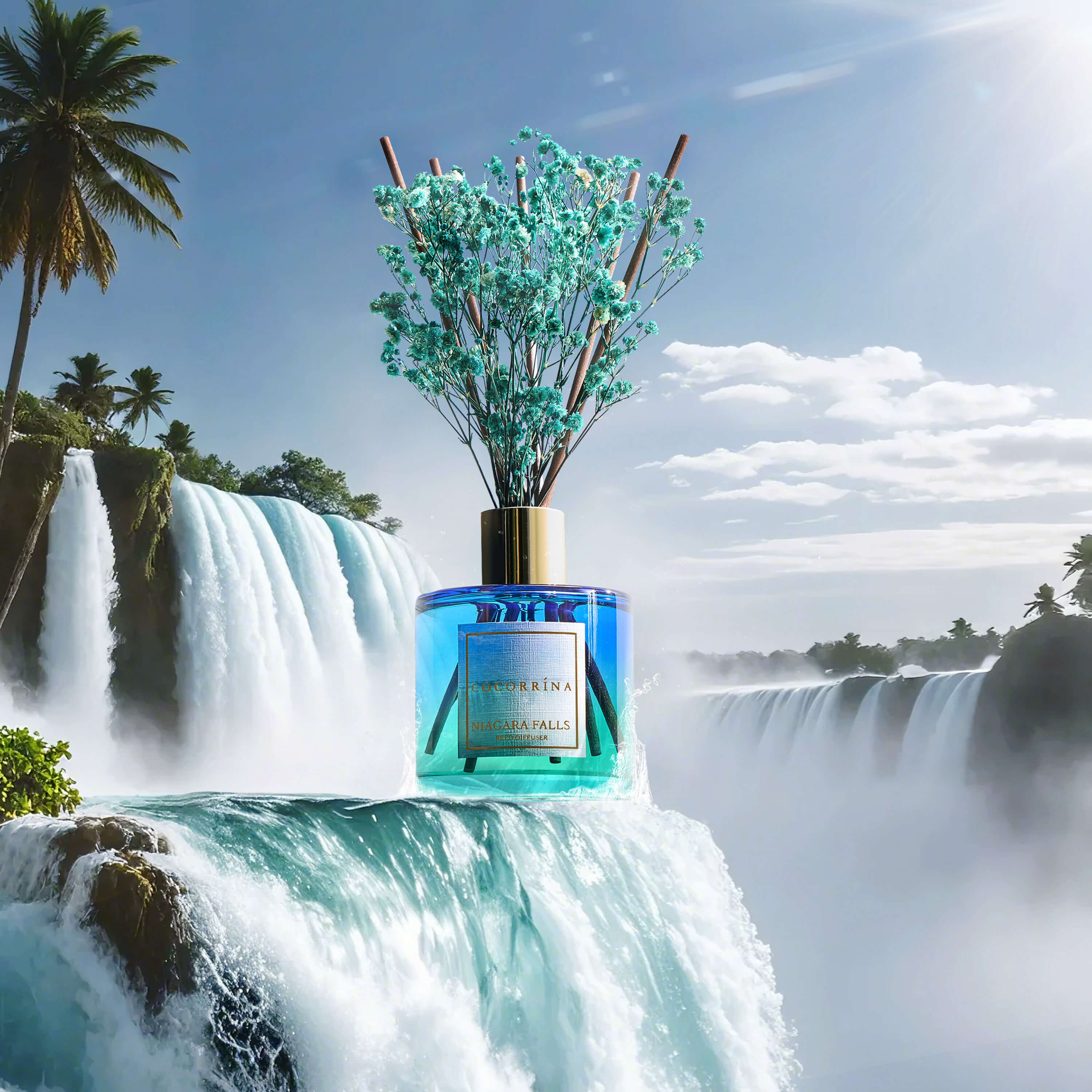 COCORRÍNA Niagara Falls Reed Diffuser Set