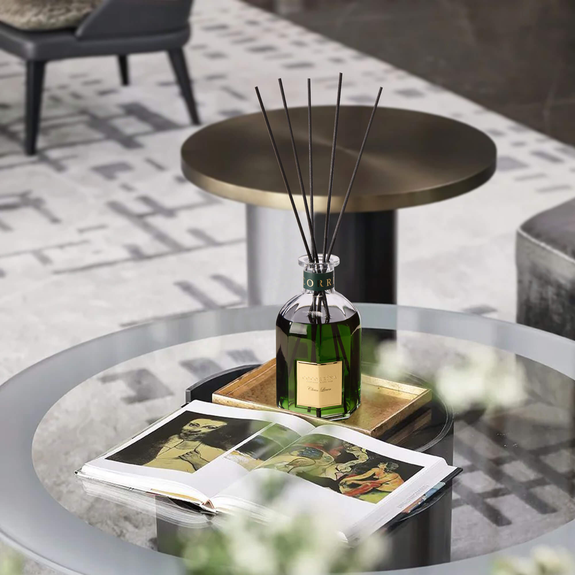 COCORRÍNA Clean Linen Reed Diffuser Set