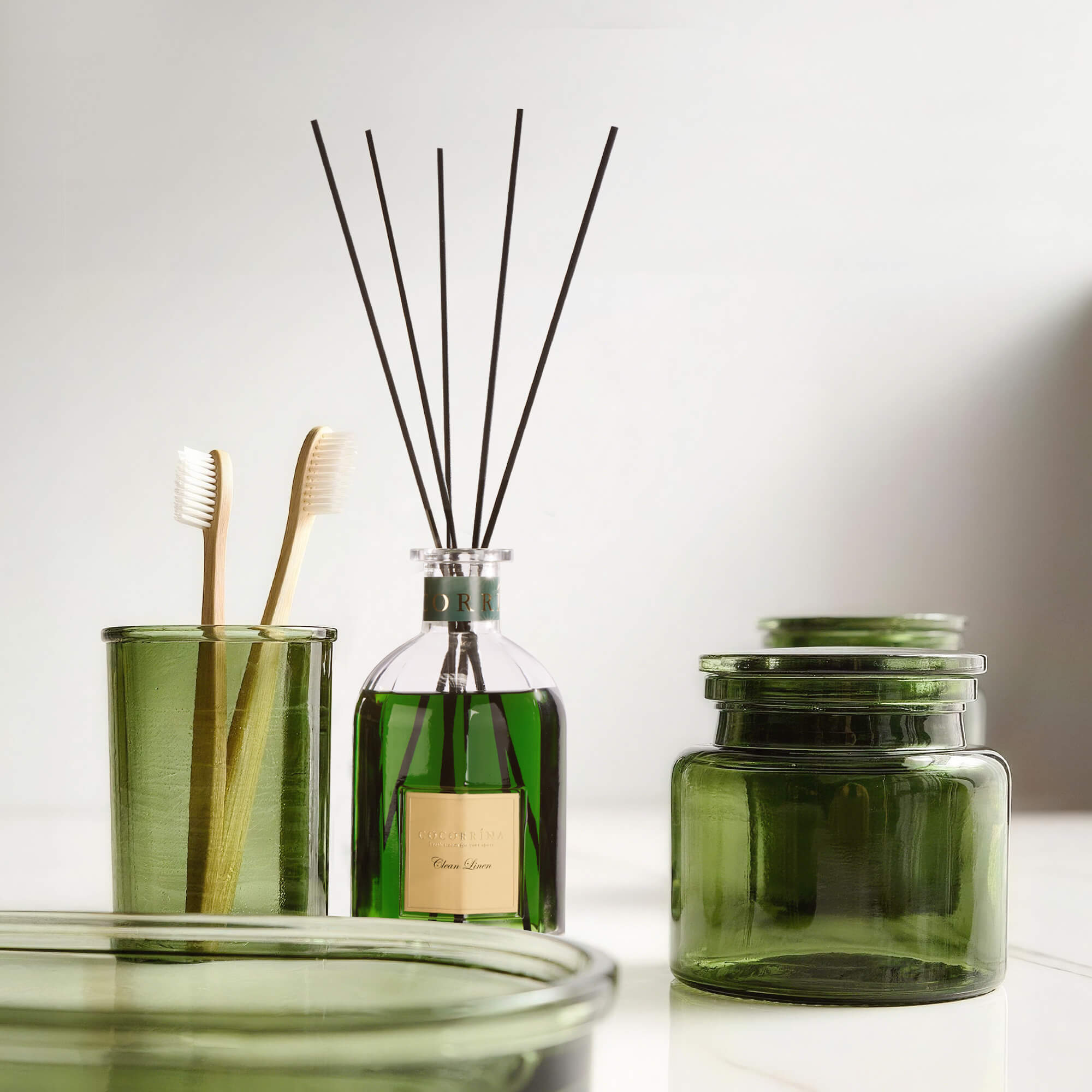 COCORRÍNA Clean Linen Reed Diffuser Set