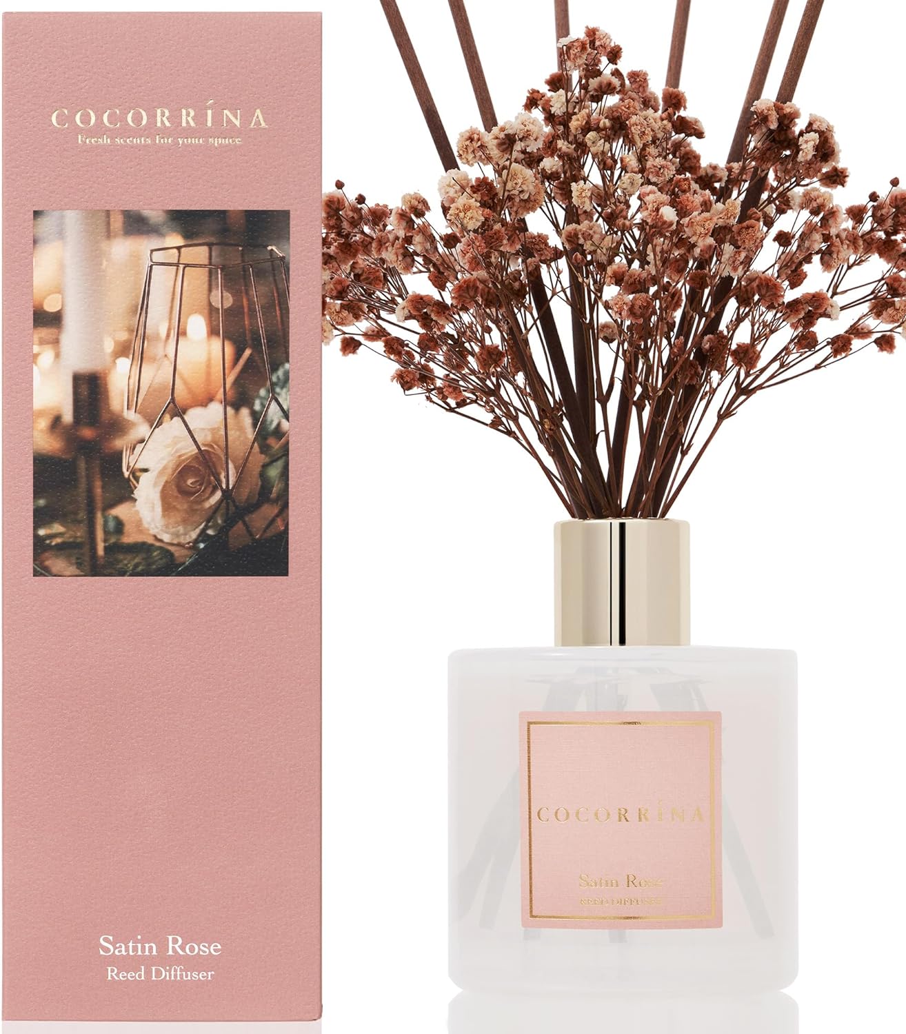 Juegos de difusores de varillas COCORRÍNA Satin Rose