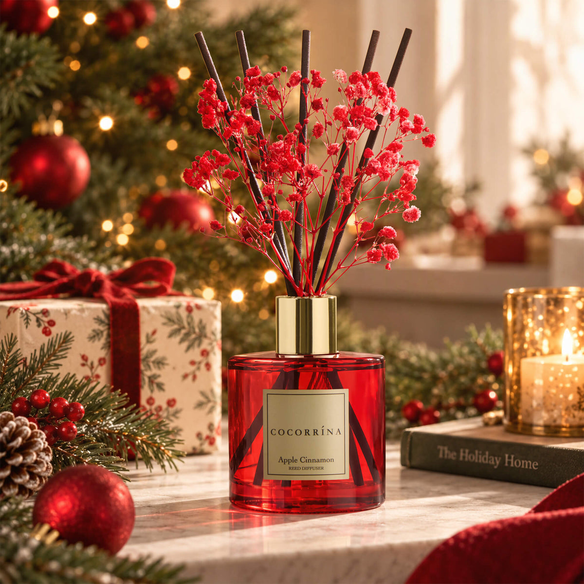 COCORRÍNA Christmas Reed Diffuser Set