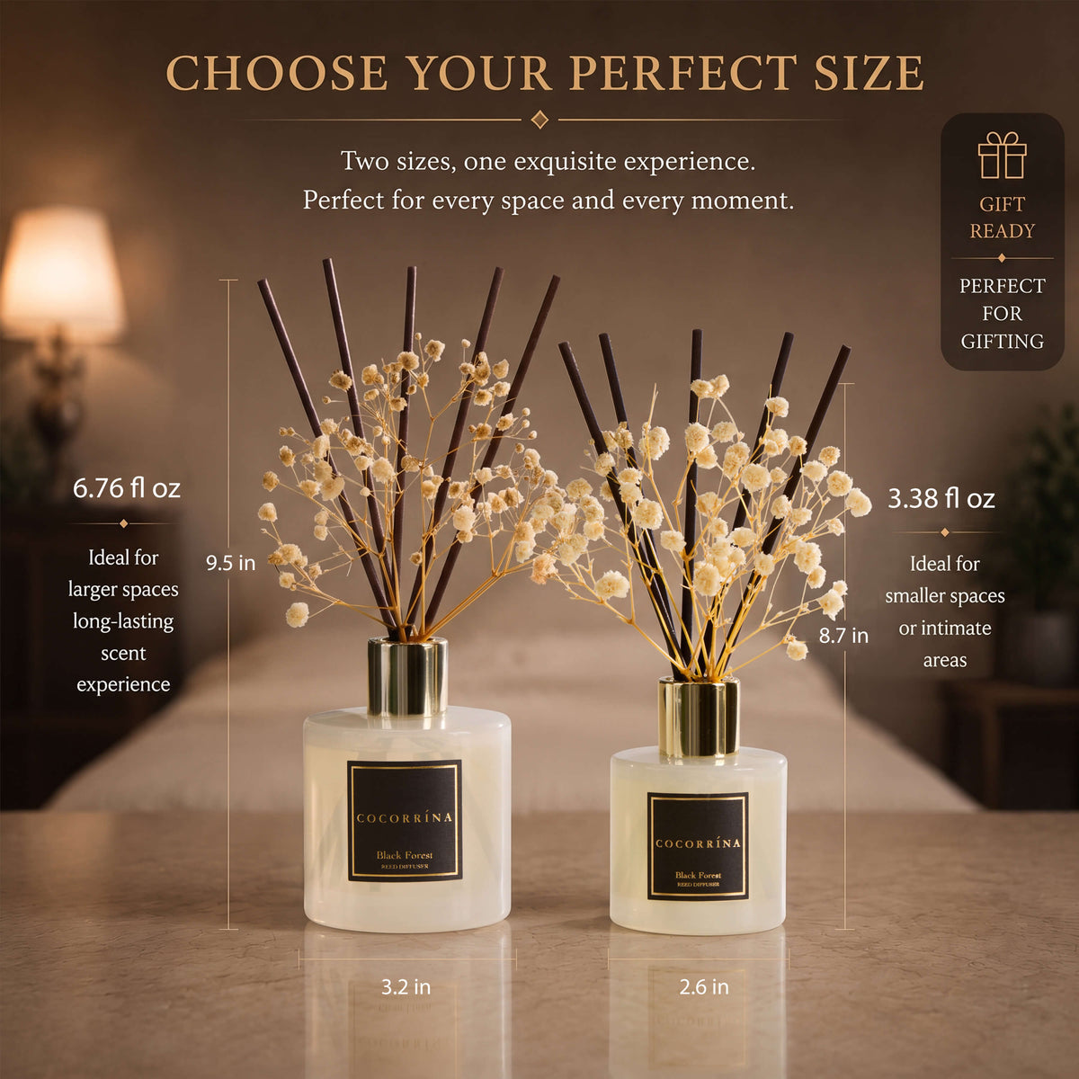 COCORRÍNA Black Forest Reed Diffuser Set