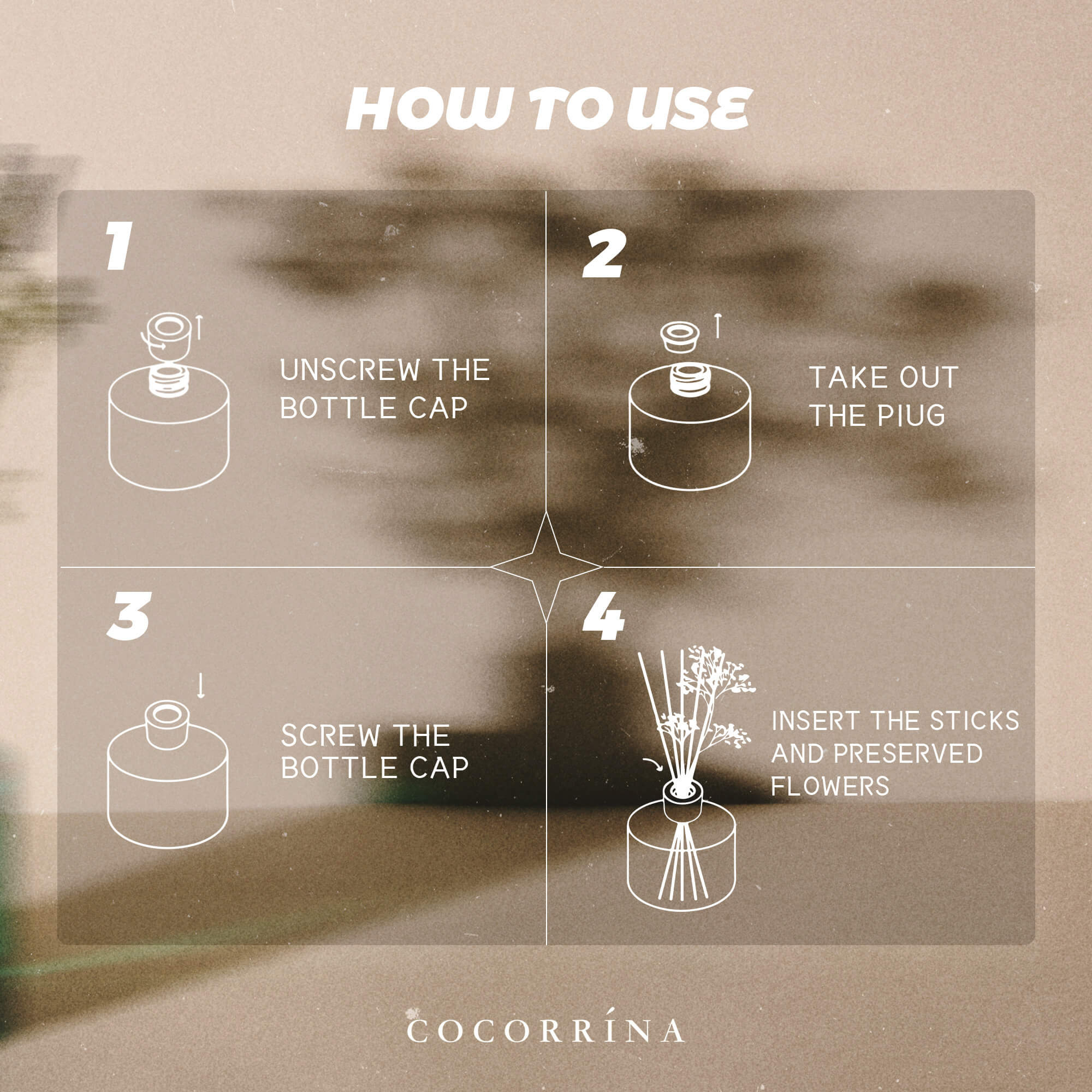 COCORRÍNA Black Forest White Rose Reed Diffuser