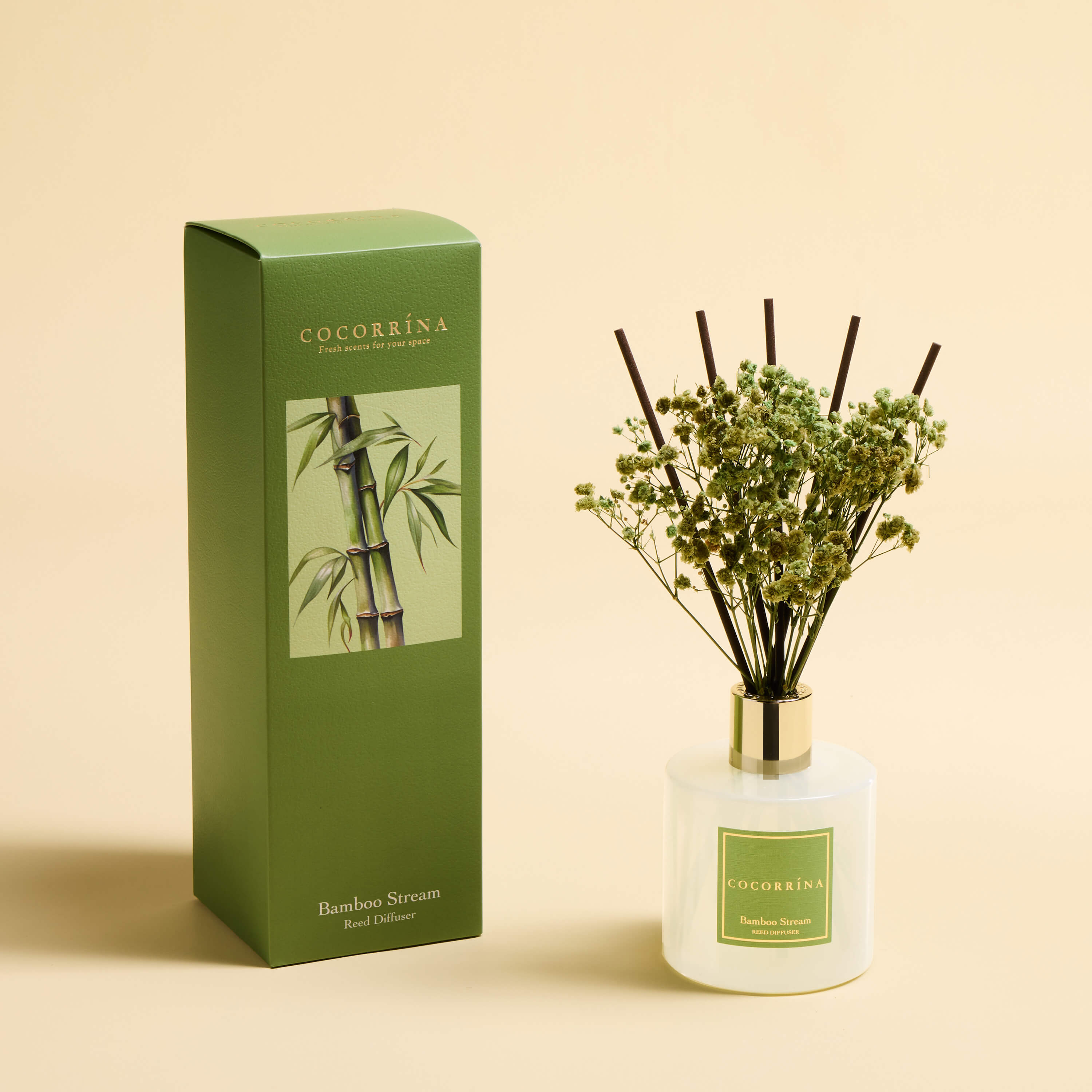 COCORRÍNA Bamboo Stream Reed Diffuser Set