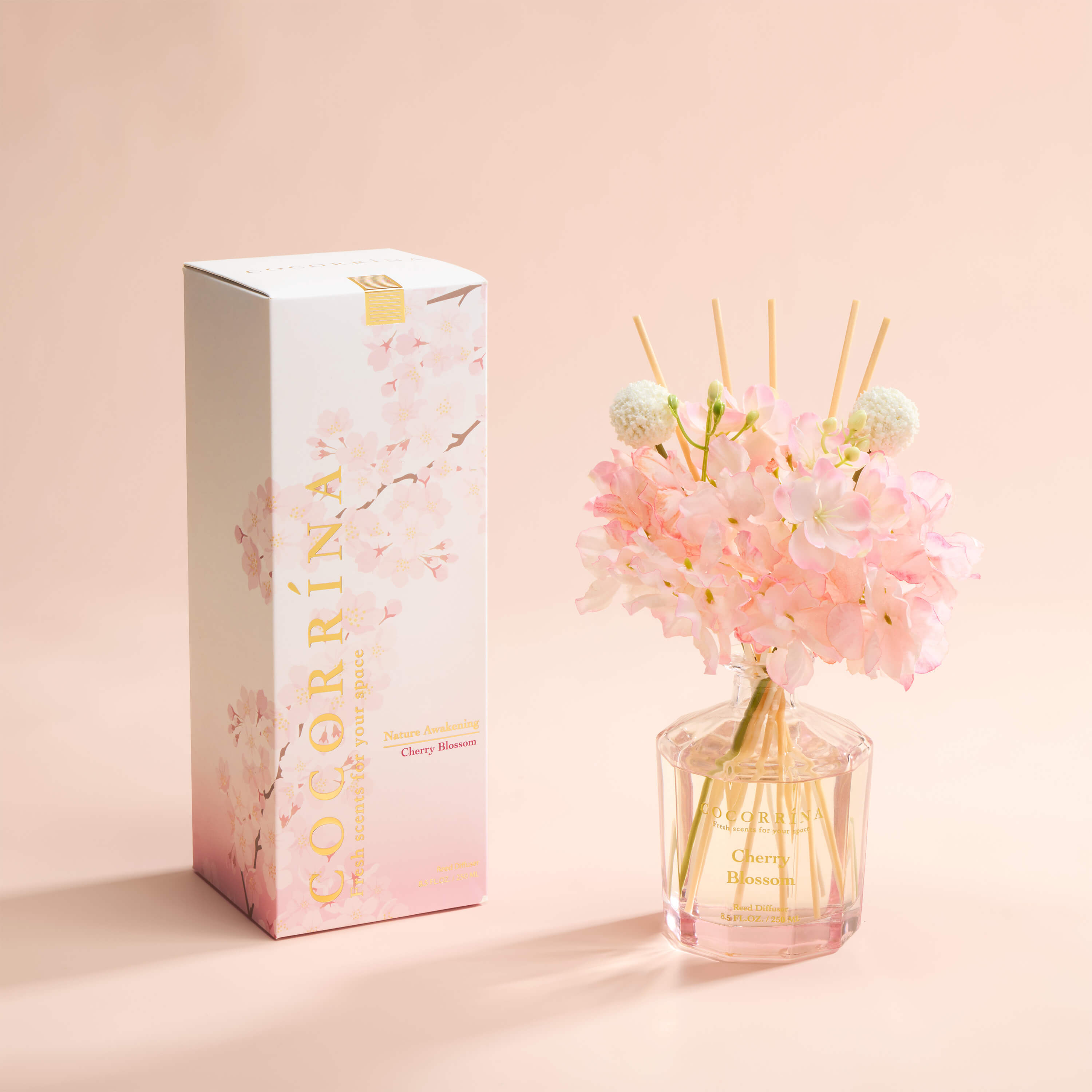 COCORRÍNA Cherry Blossom Reed Diffuser Set