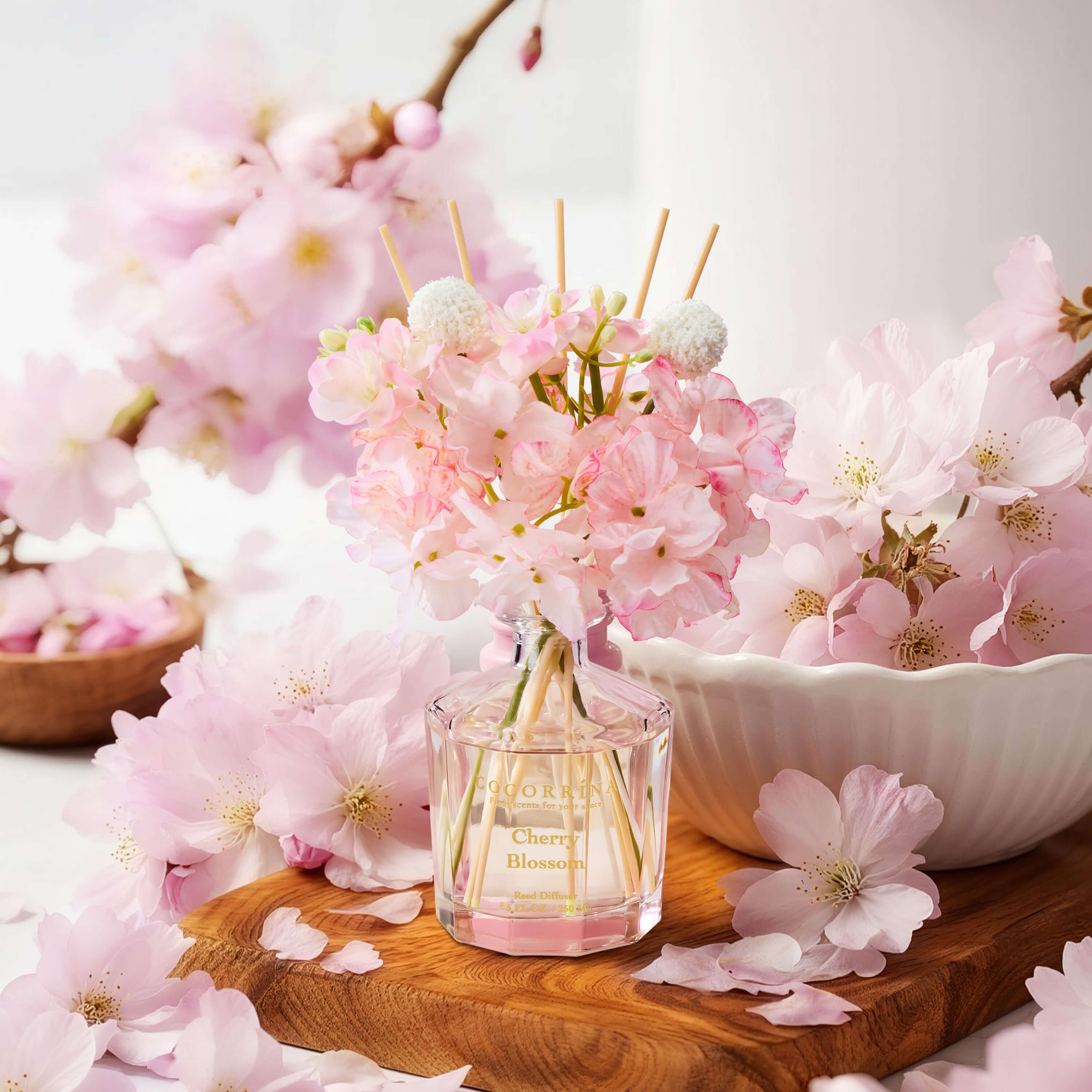COCORRÍNA Cherry Blossom Reed Diffuser Set