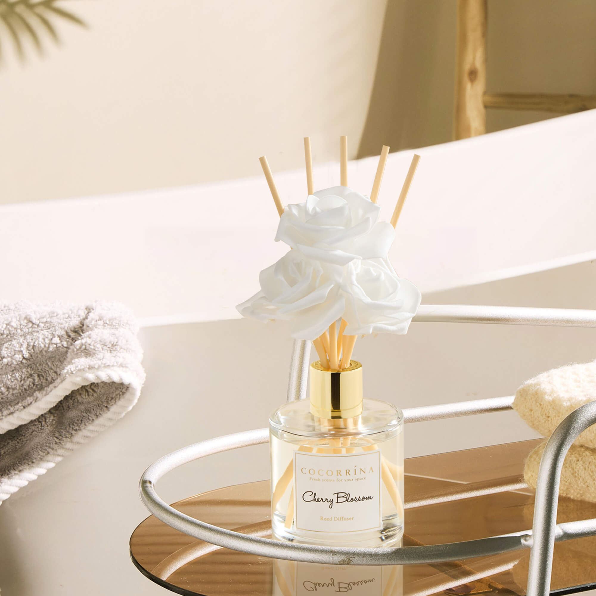 COCORRÍNA Cherry Blossom Reed Diffuser Set