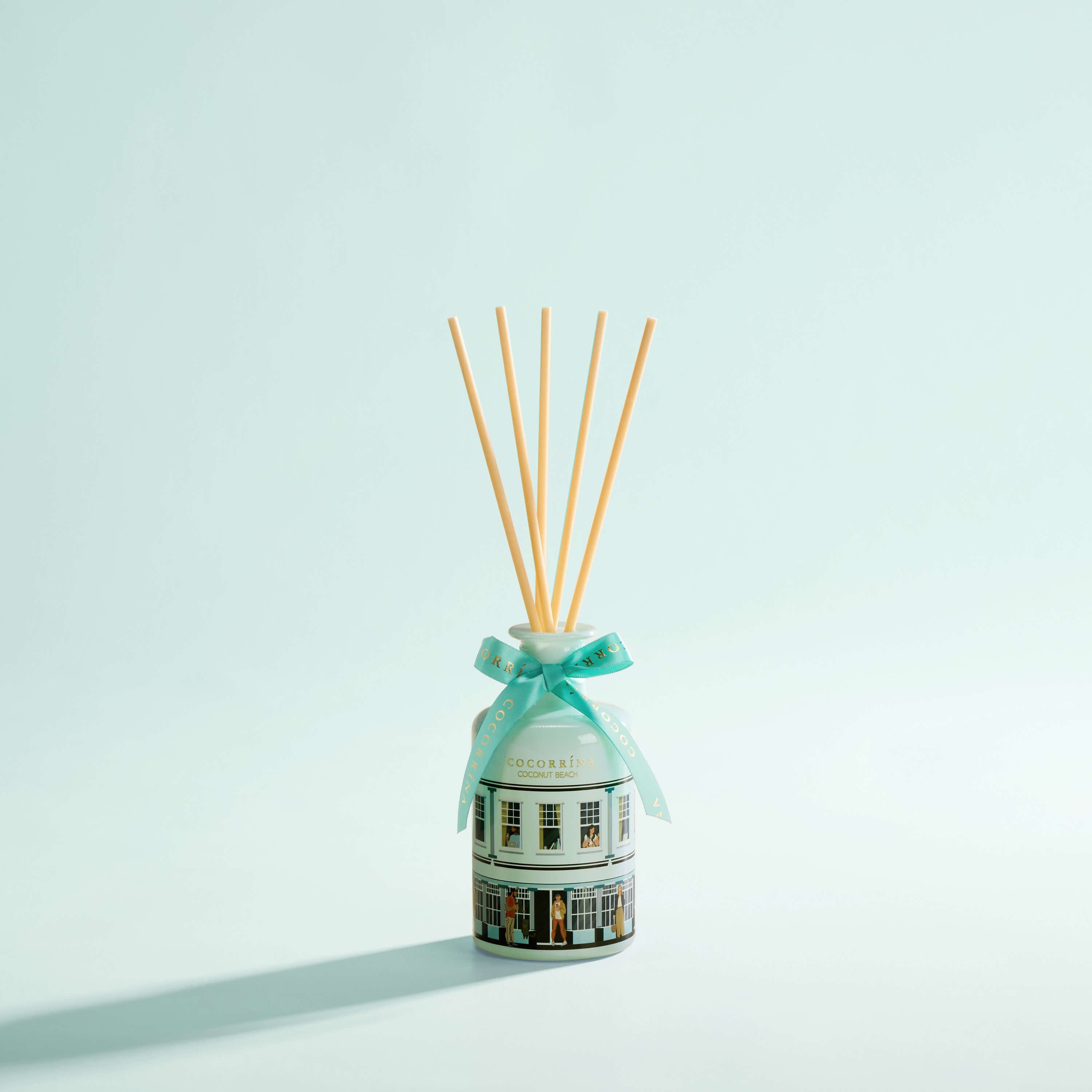 COCORRÍNA Coconut Beach House Shape Reed Diffuser Set