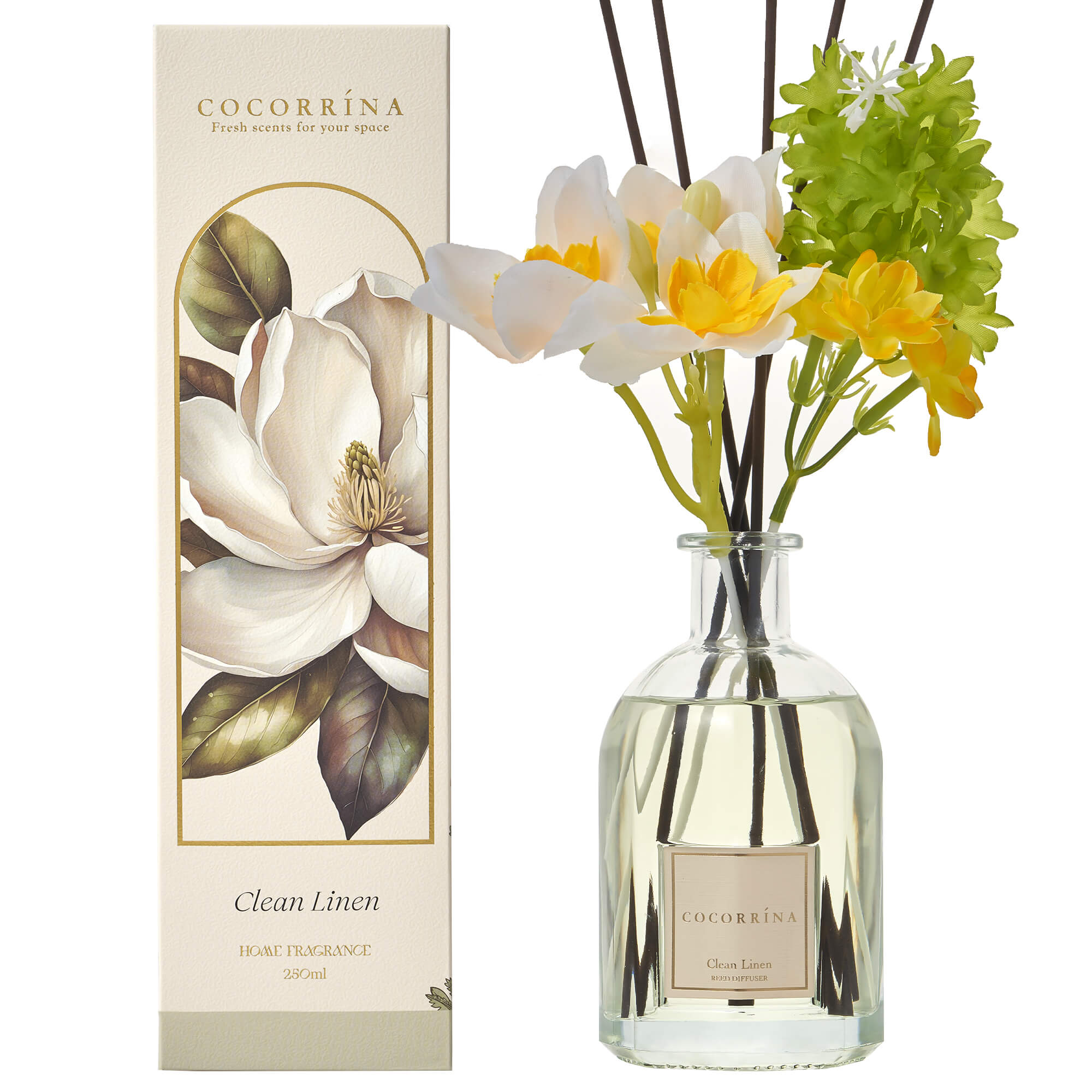 COCORRÍNA Clean Linen Flower Reed Diffuser Diffuser
