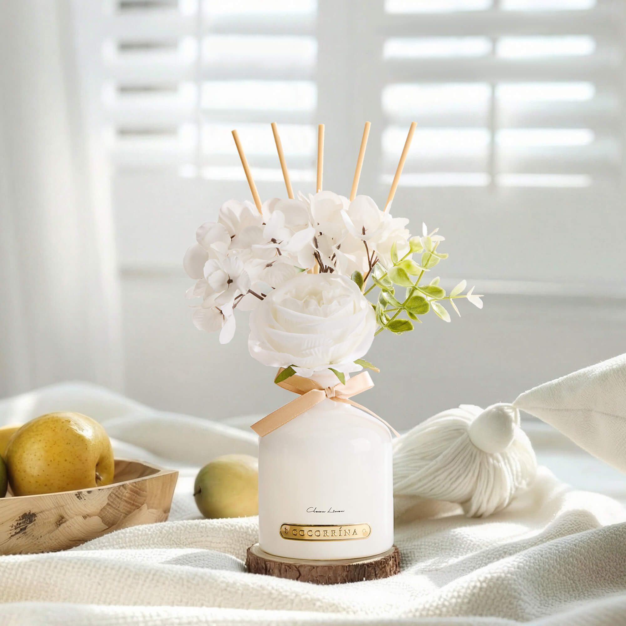 COCORRÍNA Clean Linen Reed Diffuser Set
