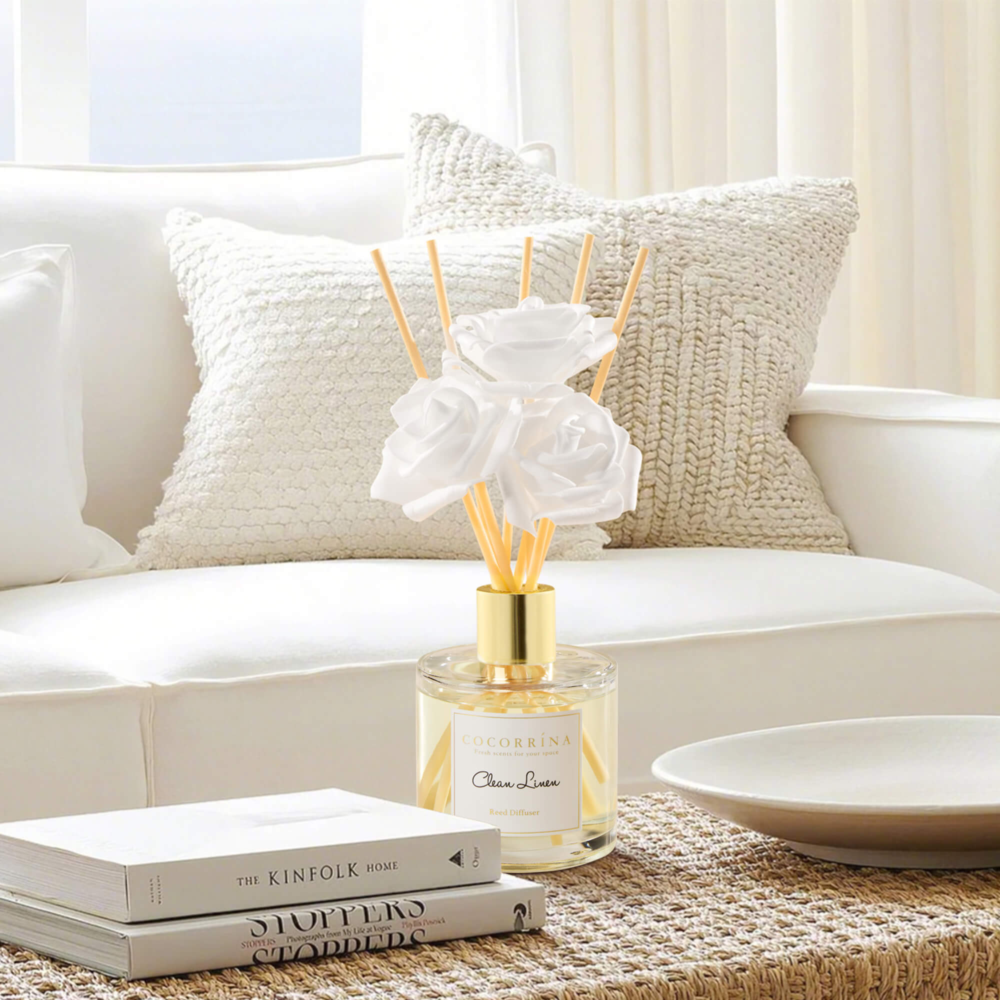 Juego de difusores de varillas de flor de cerezo COCORRÍNA