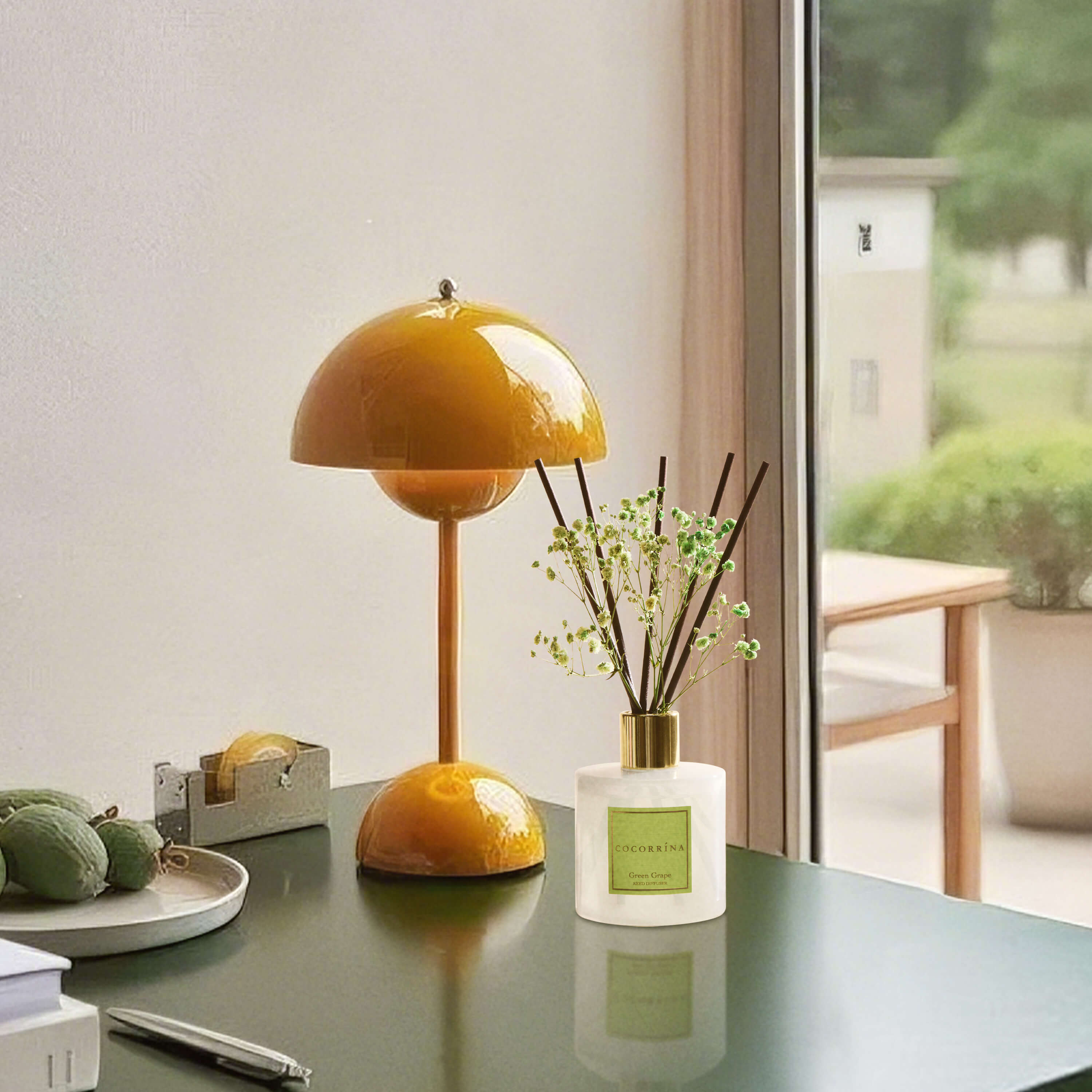 COCORRÍNA Green Grape Reed Diffuser Set