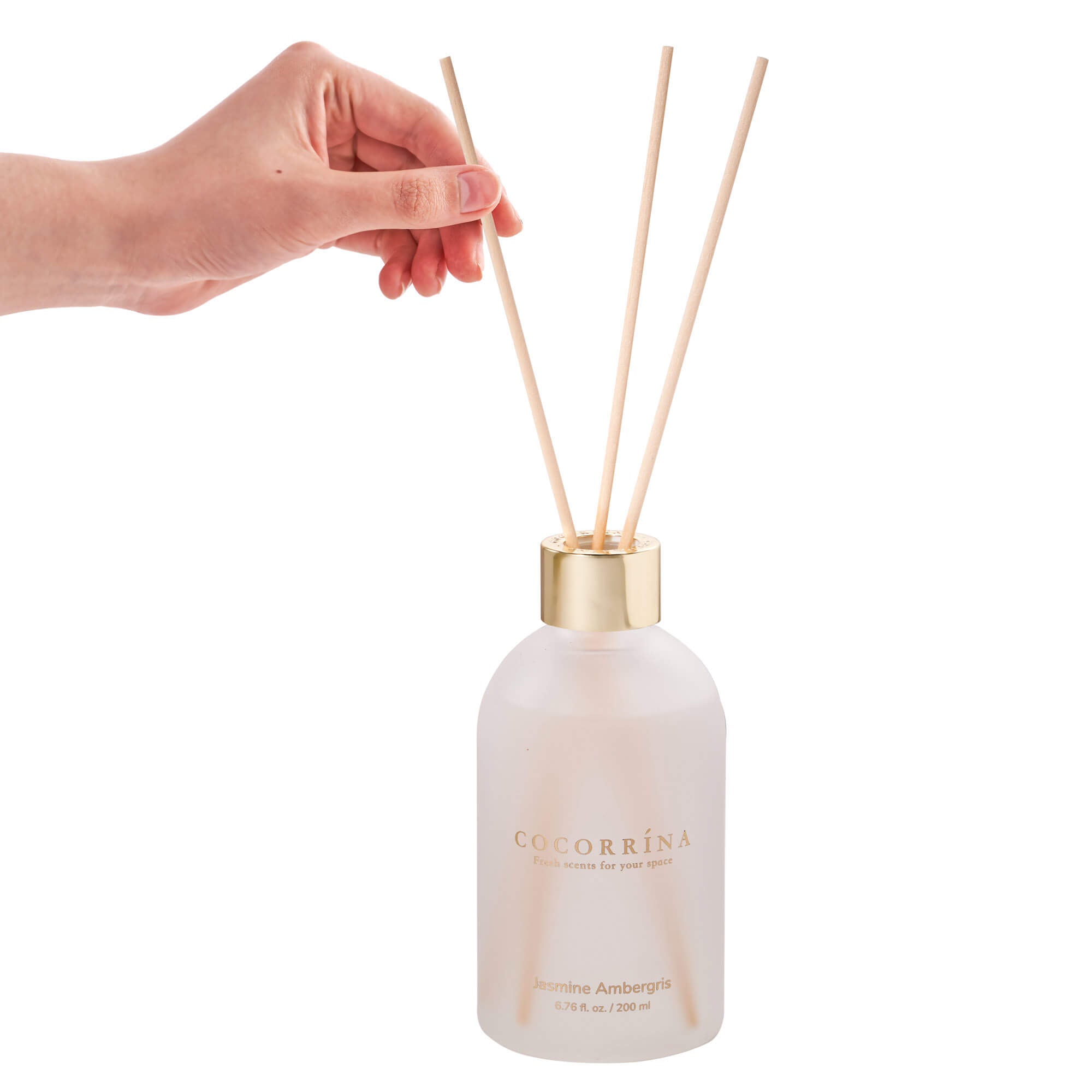 COCORRÍNA Jasmin-Ambra-Duftdiffusor-Set mit 180 ml Duftstäbchen