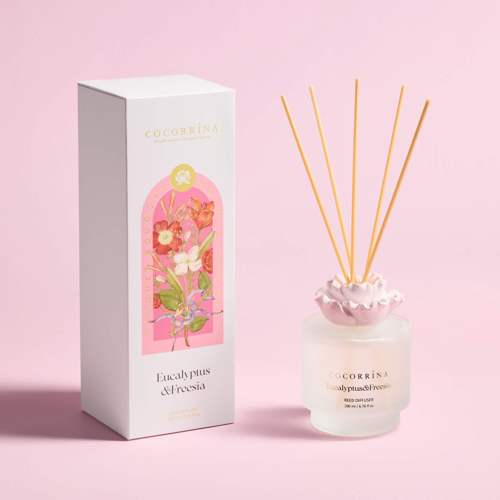 COCORRÍNA Gypsum Flower Eucalyptus & Freesia Reed Diffuser