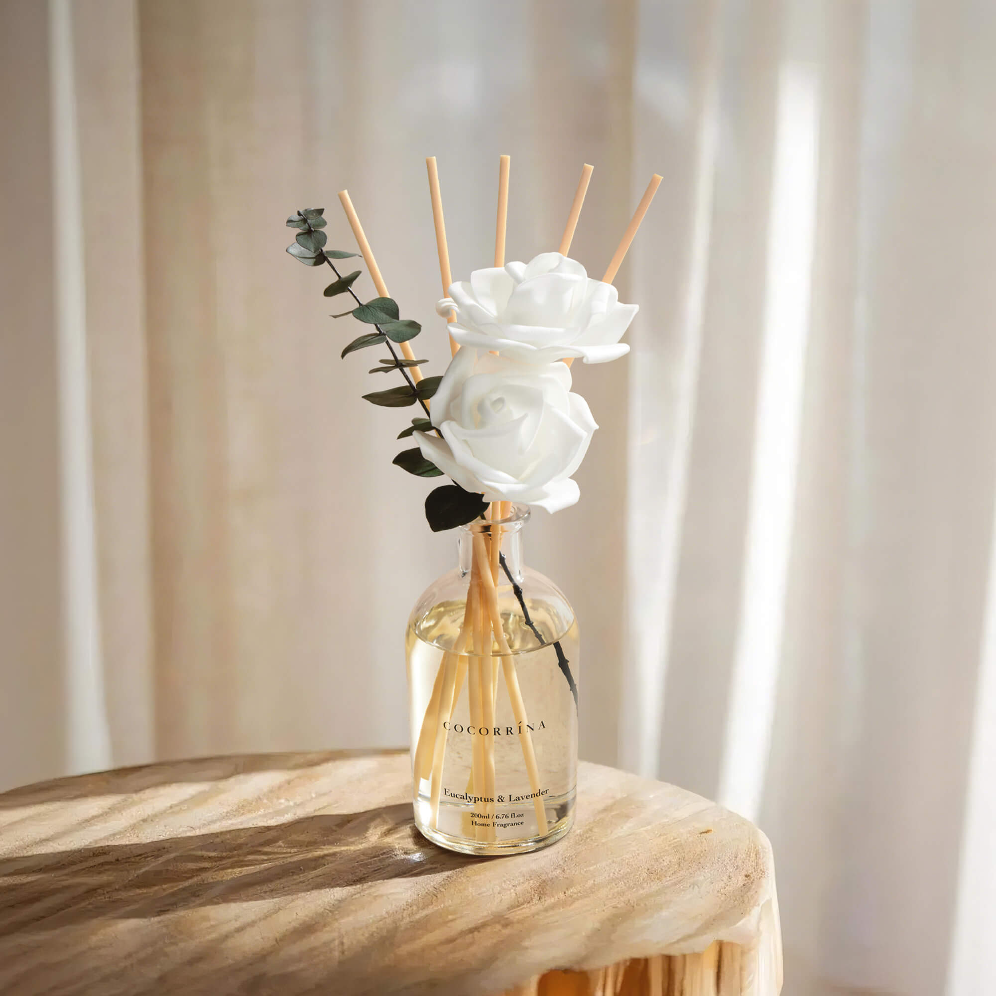 COCORRÍNA Eucalyptus lavender White Rose Reed Diffuser