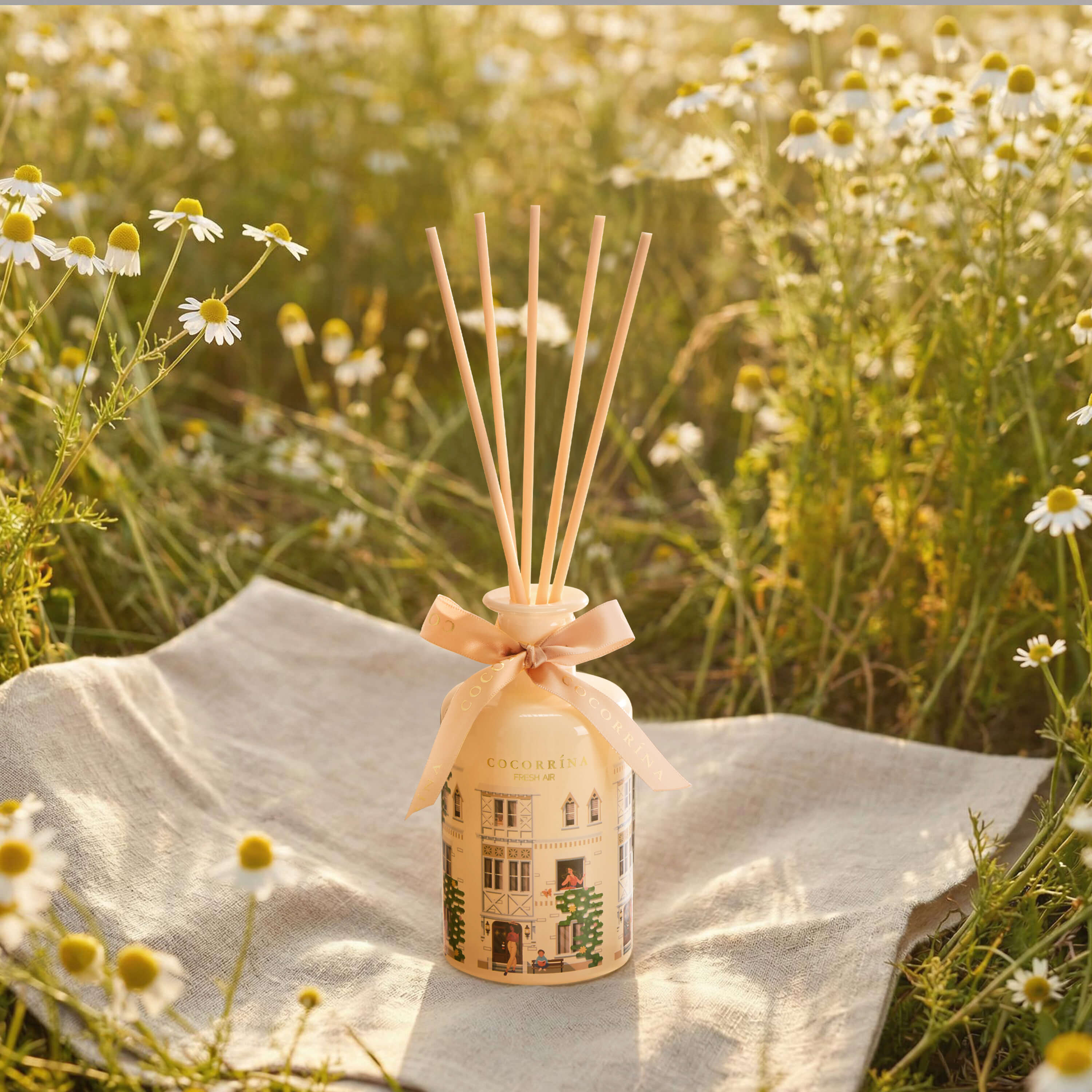 COCORRÍNA Fresh Air House Shape Reed Diffuser Set