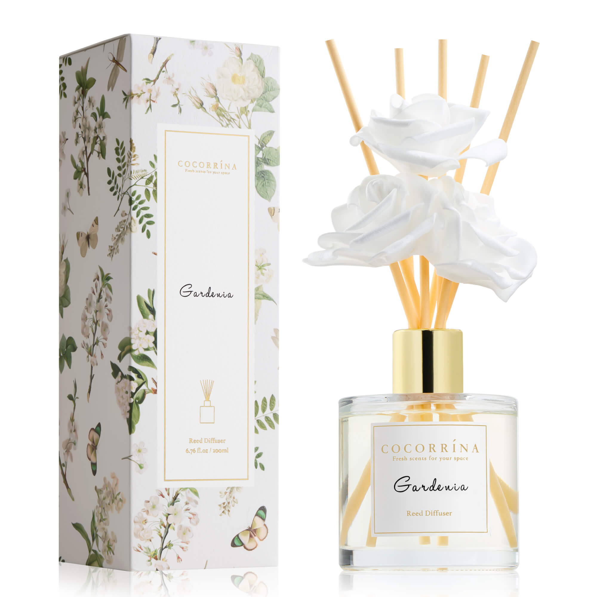 COCORRÍNA  Gardenia Reed Diffuser Set