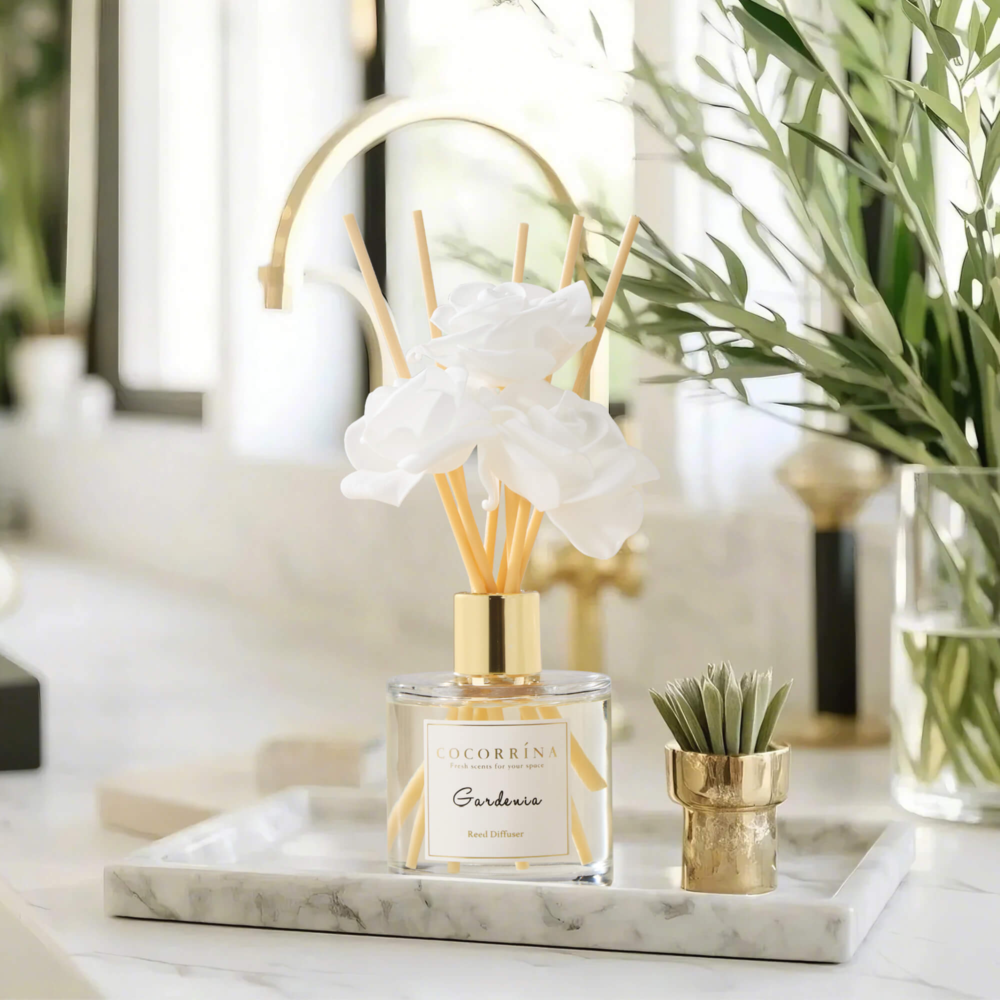 COCORRÍNA  Gardenia Reed Diffuser Set