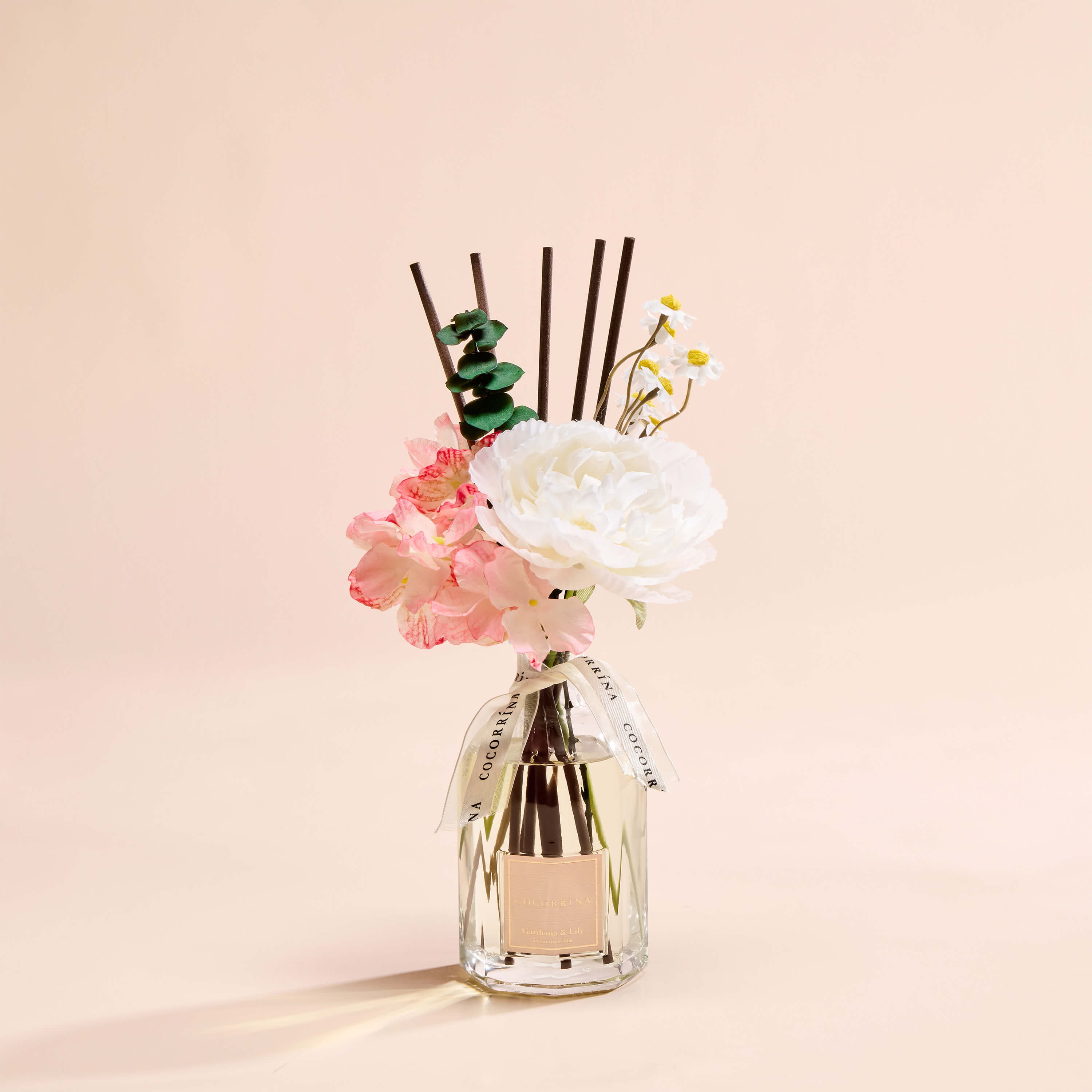 COCORRÍNA Gardenia & Lily Portable Gift Reed Diffuser Set