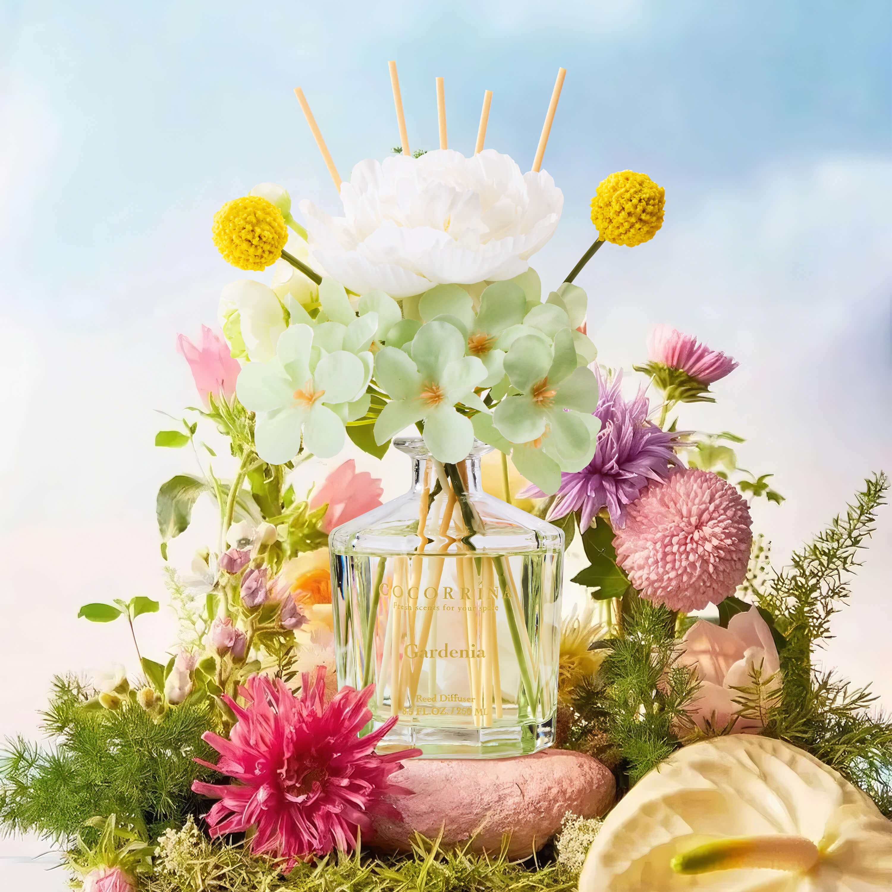 COCORRÍNA Gardenia Reed Diffuser Set