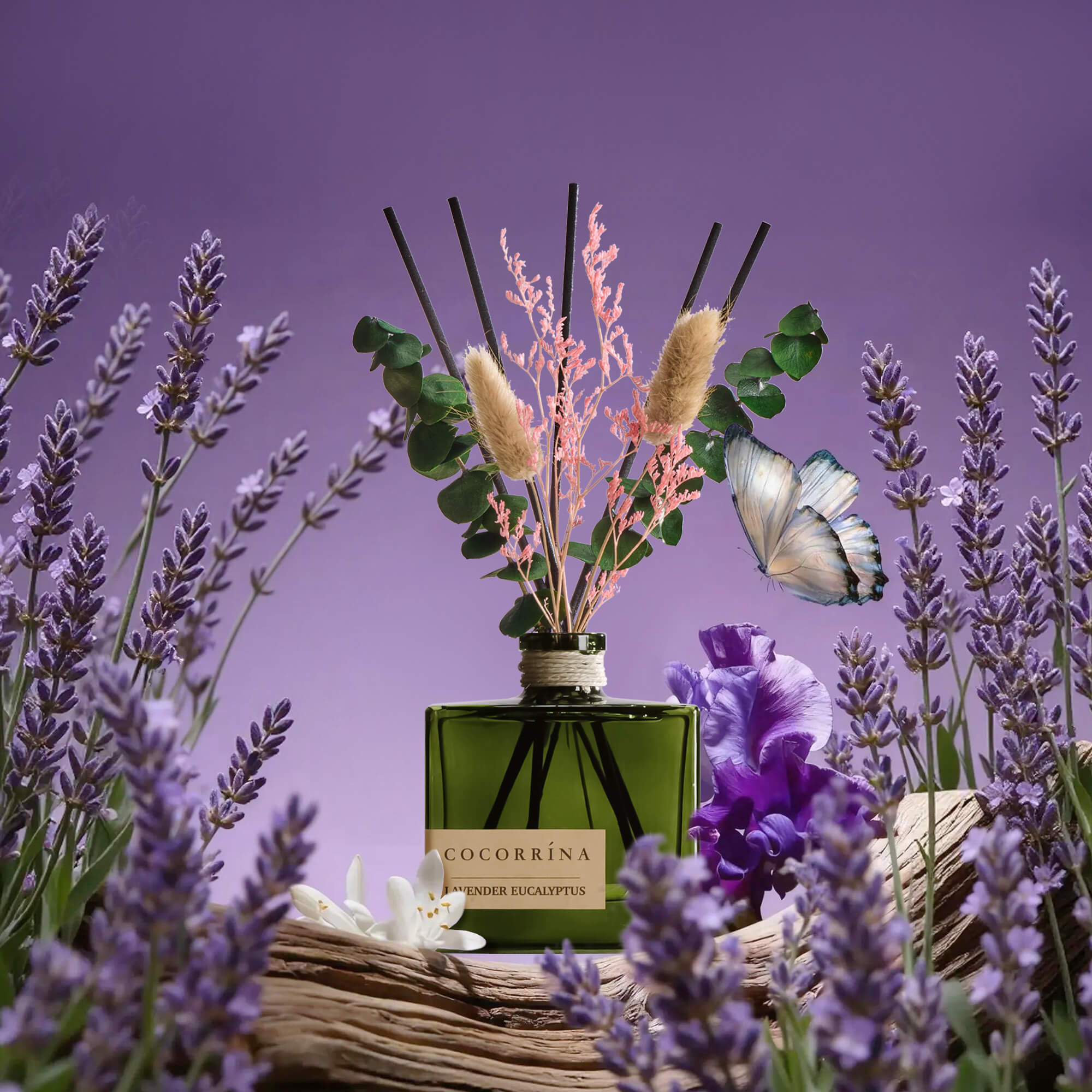 COCORRÍNA Lavender Eucalyptus Reed Diffuser Set