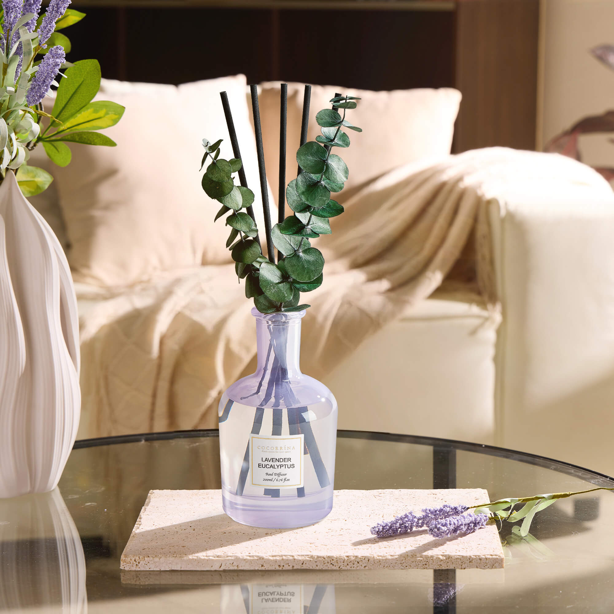 COCORRÍNA Lavender Eucalyptus Reed Diffuser Set
