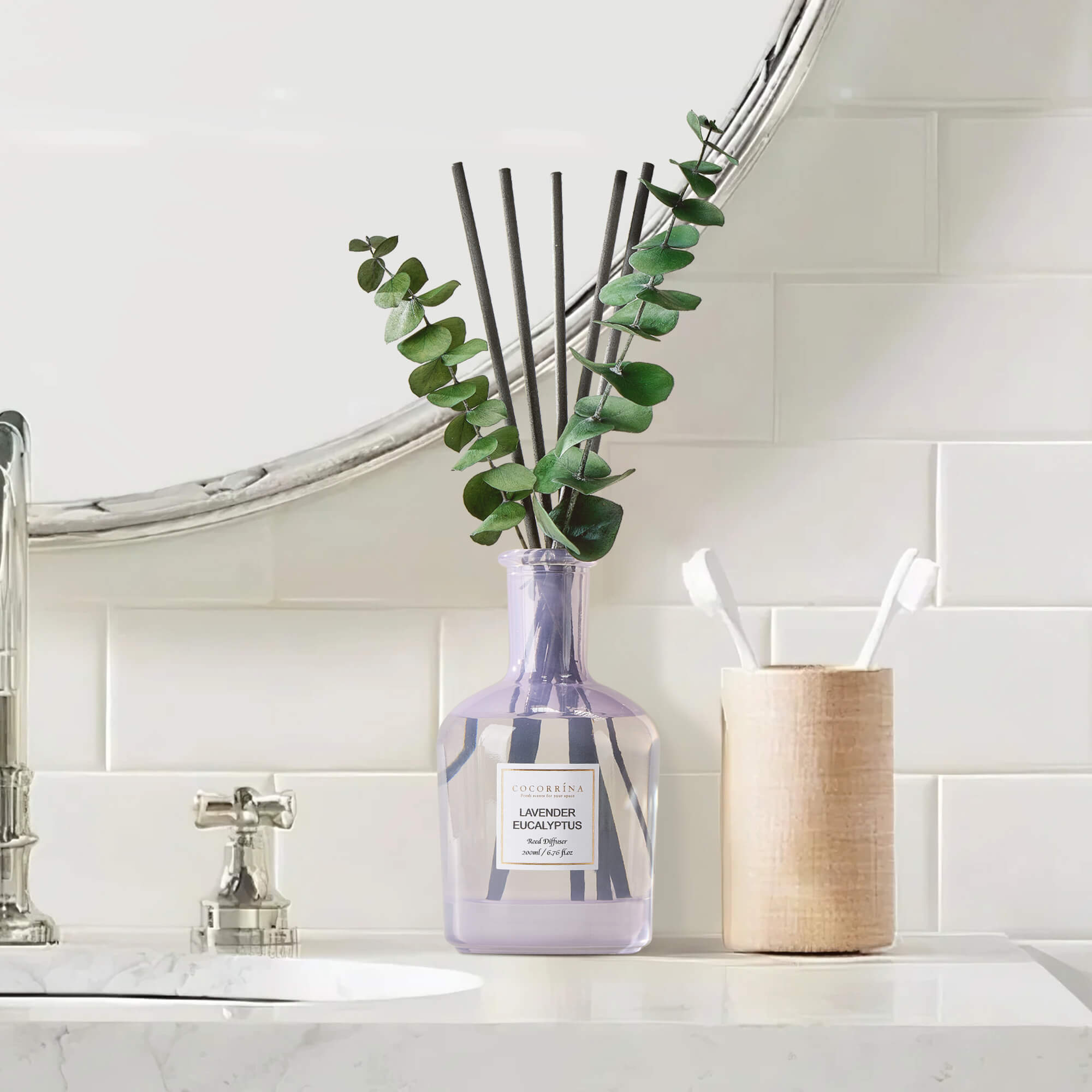 COCORRÍNA Lavender Eucalyptus Reed Diffuser Set