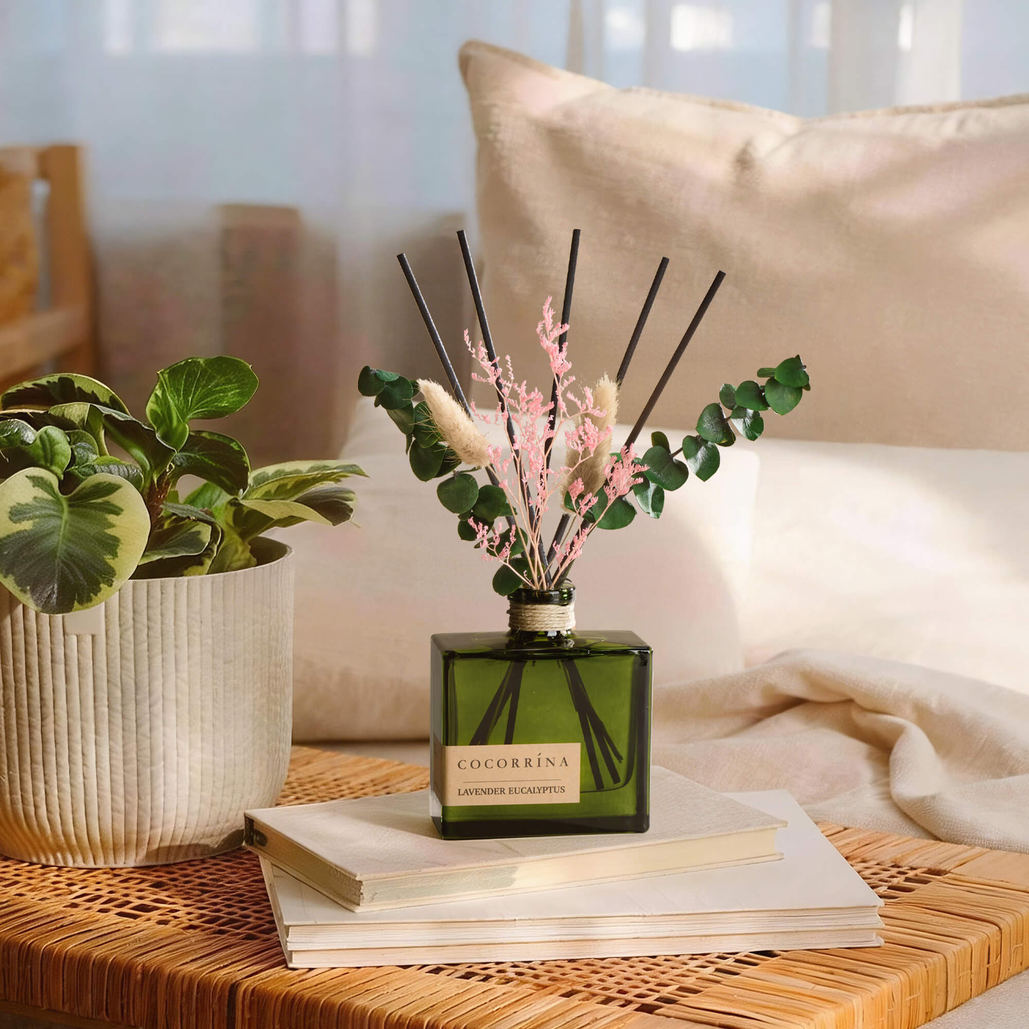 COCORRÍNA Lavender Eucalyptus Reed Diffuser Set