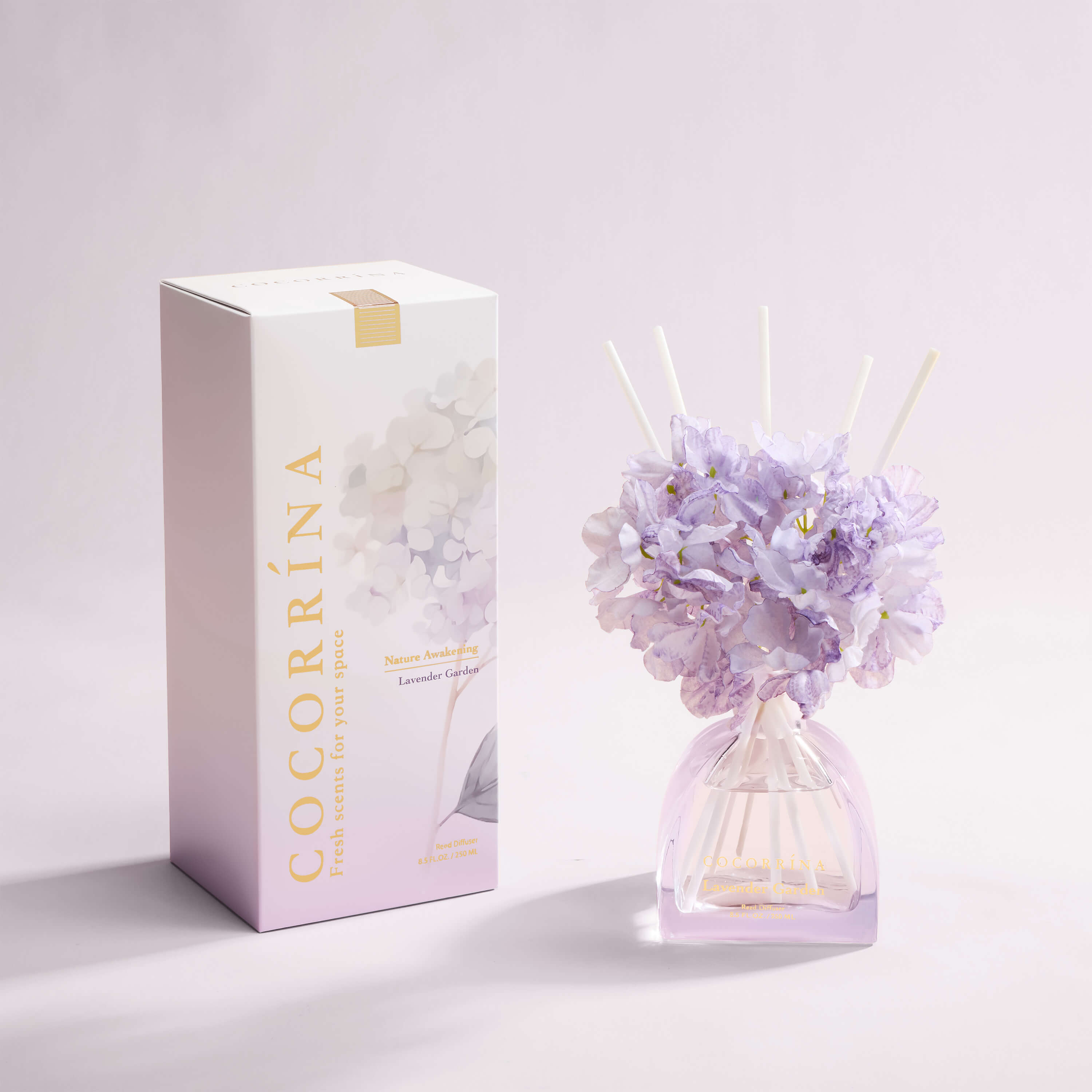 COCORRÍNA Lavender Garden Simple Luxe Reed Diffuser Set